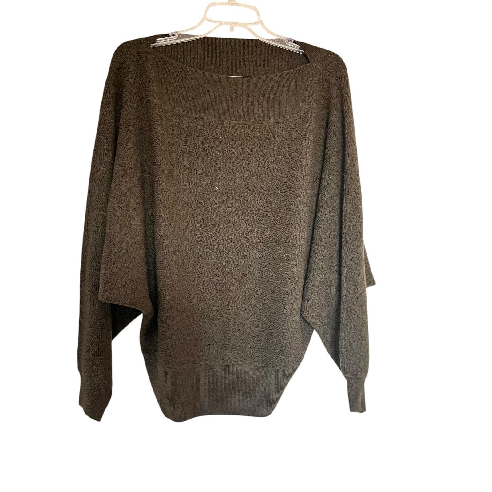 Trina Turk Trina Turk Halima Blouson Knit Cypress Green Wool Sweater Size L / US 10 / IT 46 - 2 Thumbnail