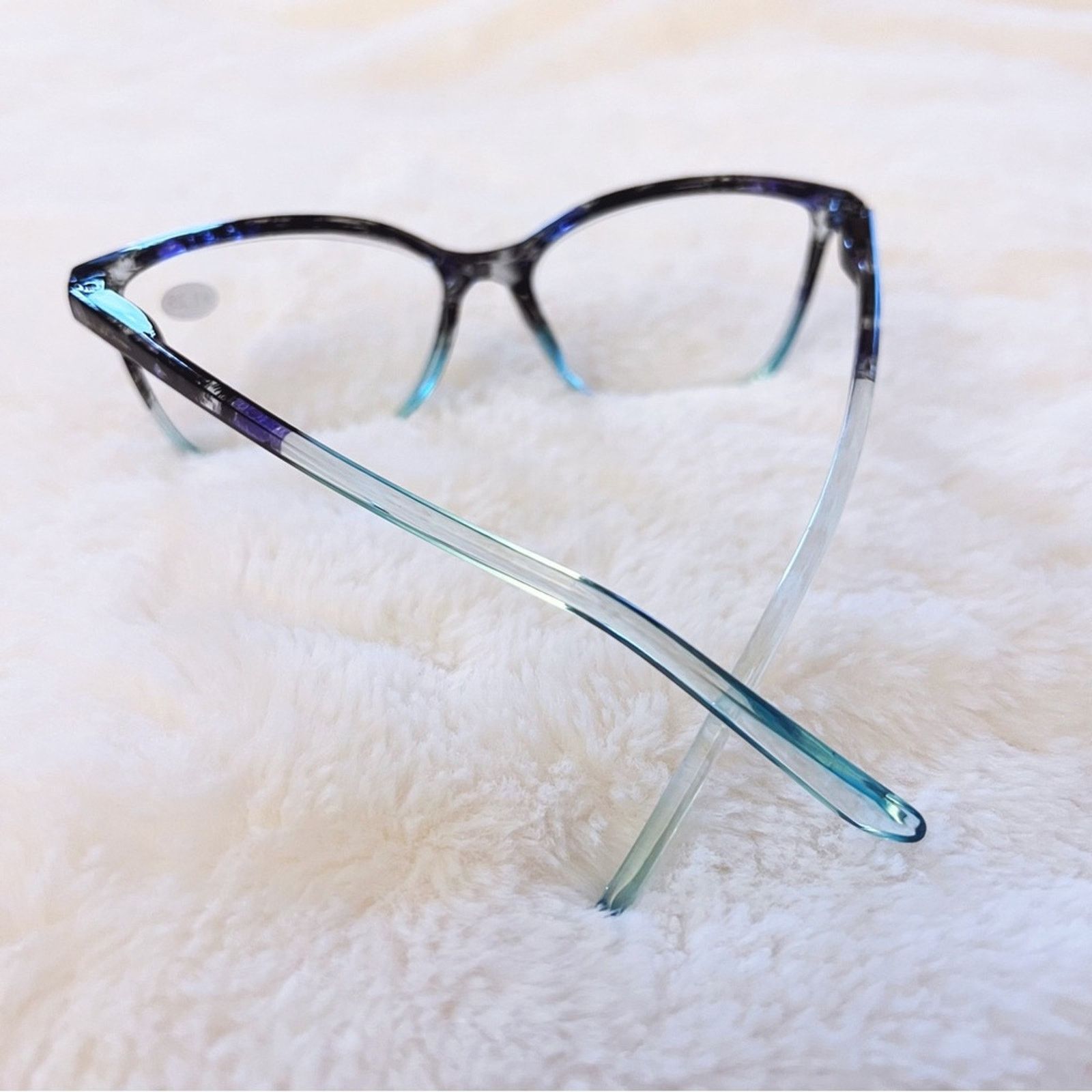 Other Emma Light Blue & Black Two Tone Reader Glasses Size ONE SIZE - 9 Thumbnail