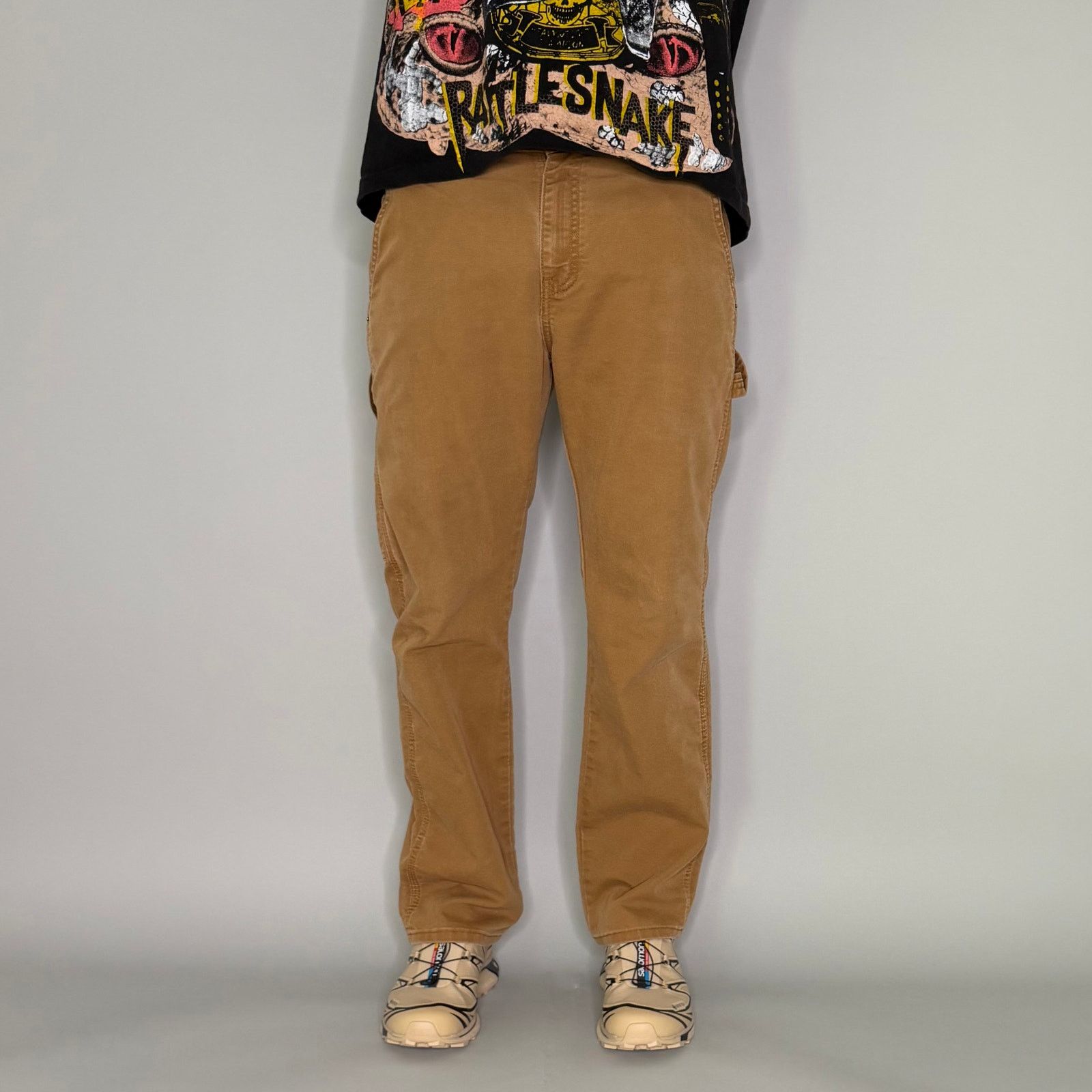 Dickies Vintage 90s Dickies Carpenter Pants 32x30 Straight Fit Tan Size US 32 / EU 48 - 3 Thumbnail