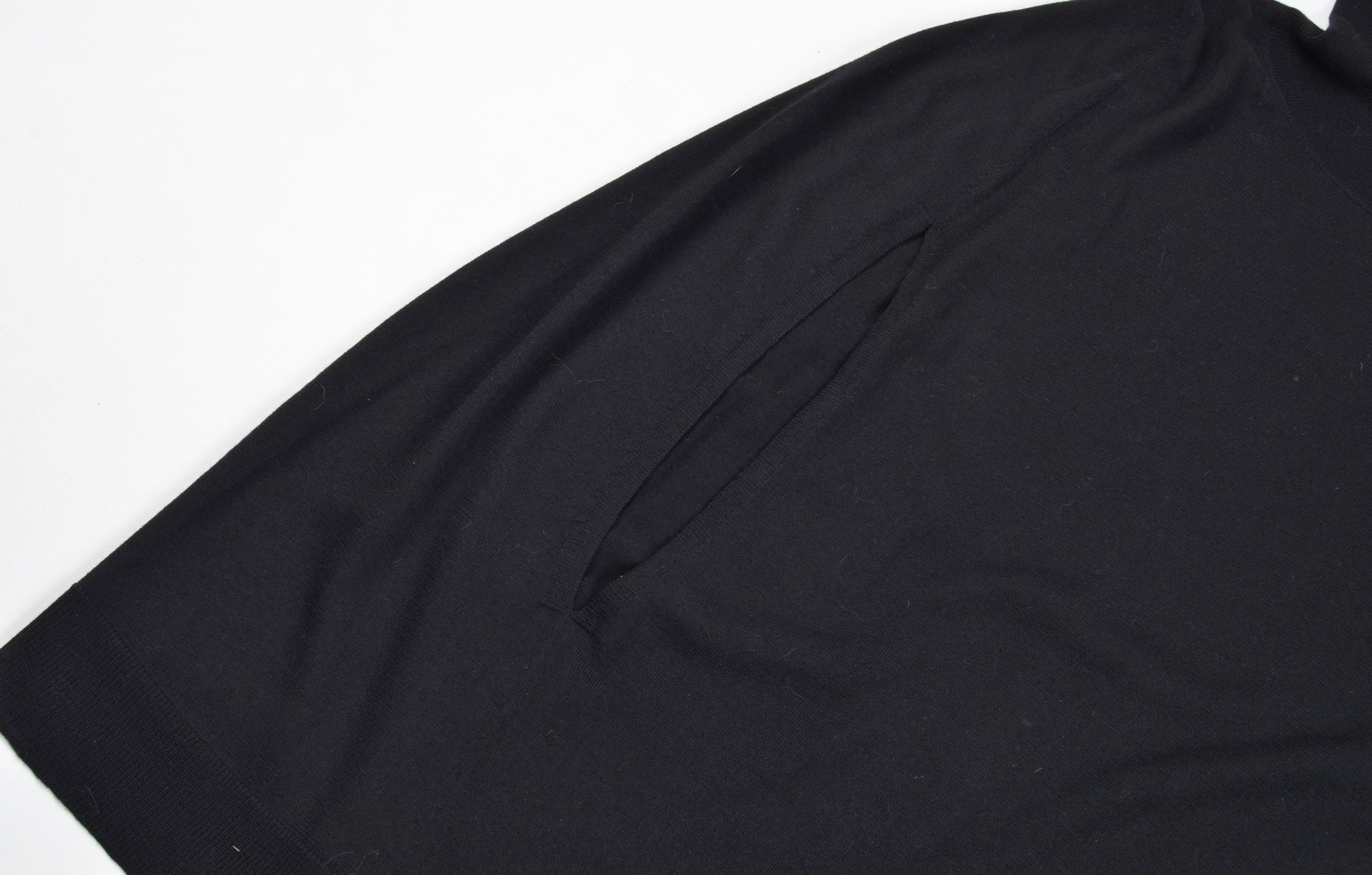 DKNY DKNY Black Merino Wool Turtleneck Cape Sweater Poncho Top Size M / US 6-8 / IT 42-44 - 6 Thumbnail