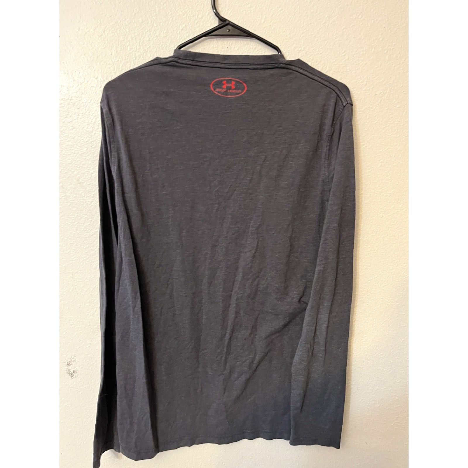 Under Armour Under Armour Shirt Mens Small Loose Long Sleeve Logo Spell Out Gray Heat Gear Size US S / EU 44-46 / 1 - 2 Thumbnail