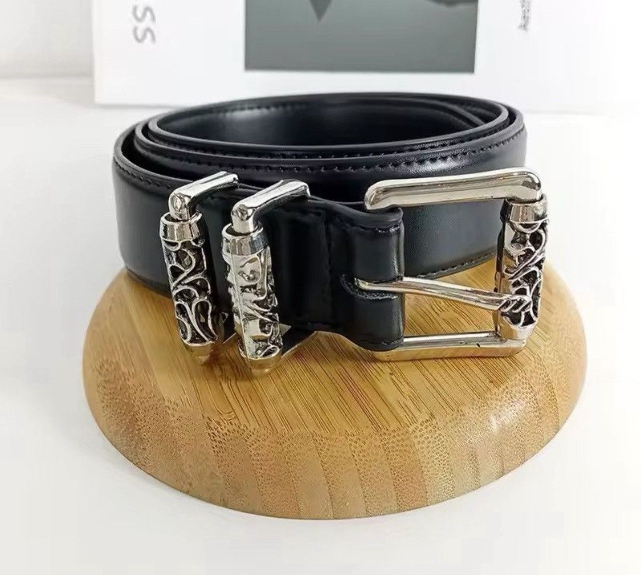 Other cowhide Real leather belt Size ONE SIZE - 3 Thumbnail