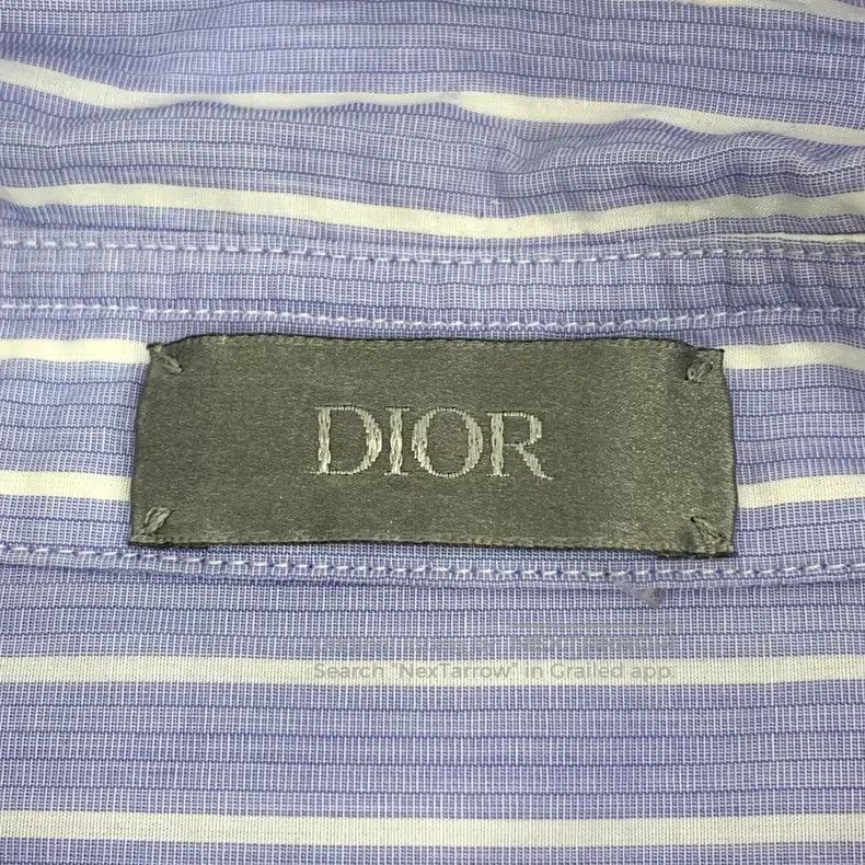 Dior Dior Size 38 Blue vertical striped cotton lapel single-brea Size US XXS / EU 40 - 6 Thumbnail