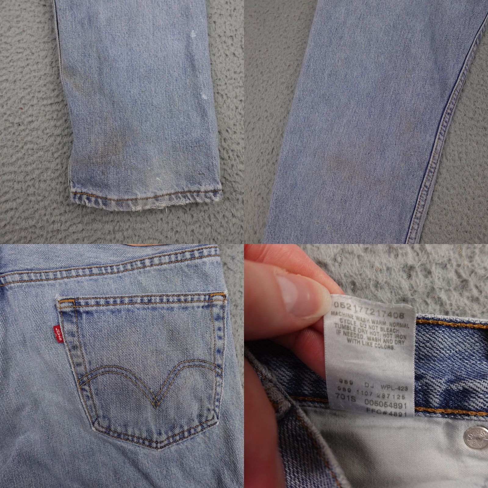 Levi's Levi's 505 Jeans Mens 36x32 Blue Denim Regular Fit Distressed Mexico Size US 36 / EU 52 - 10 Thumbnail