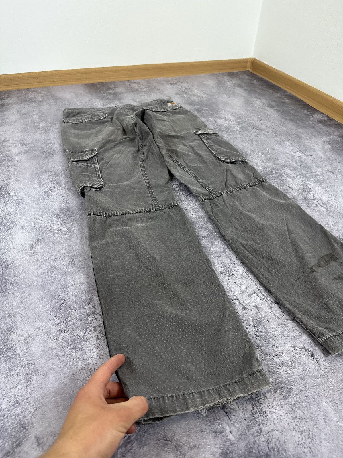 Carhartt Vintage Carhartt Distressed Cargo Opium Faded USA Work Pants Size US 32 / EU 48 - 3 Thumbnail
