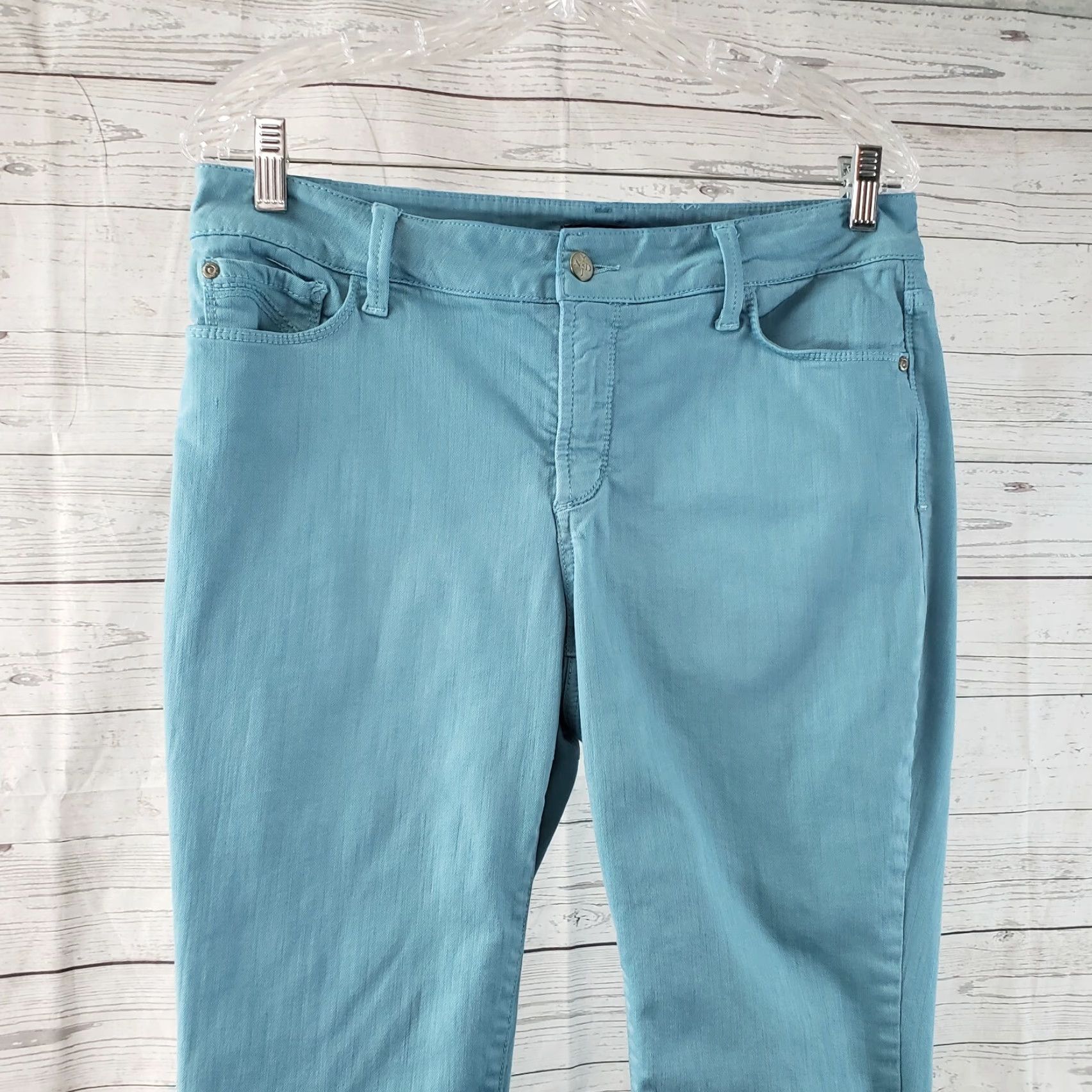 NYDJ VINTAGE not applicable; NYDJ Women's Ankle Jeans Size 10 Solid Blue Mid Rise Skinny Jeans - NYDJ Womens Ankle Jeans 10 Blue Mid Rise Skinny Size 32" / US 10 / IT 46 - 2 Thumbnail