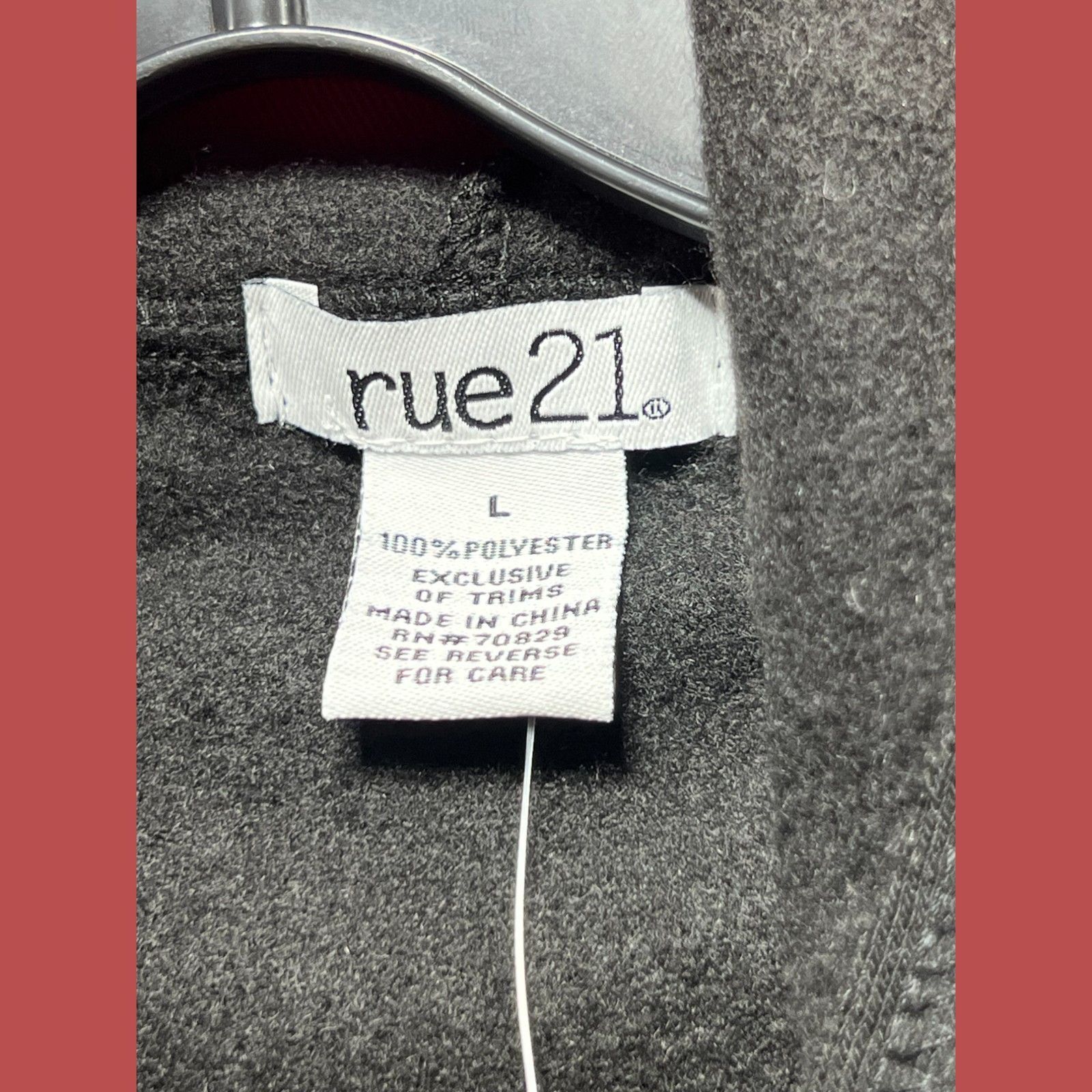 rue21 Rue 21 - Men's Long Sleeve Hooded Sweatshirt - Black - Large Size US L / EU 52-54 / 3 - 9 Thumbnail