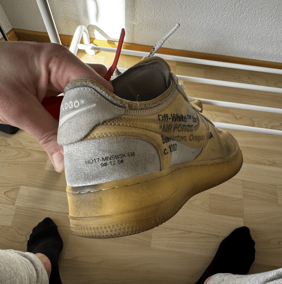 Nike × Off-White Nike Air Force 1 Off White White OG Size US 11.5 / EU 44-45 - 18 Thumbnail