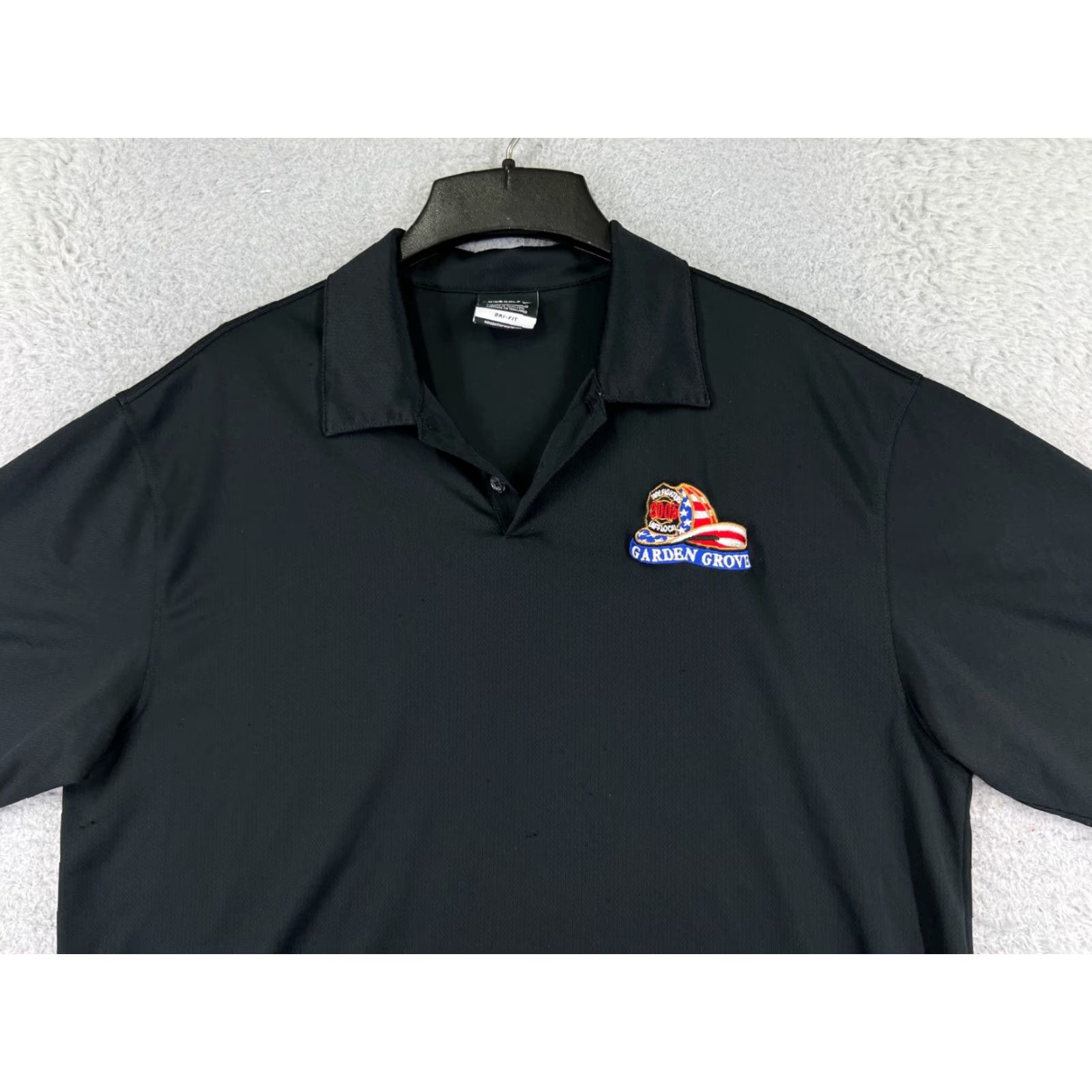 Nike Nike Polo Shirt Adult Large Blue Black Embroidered Golf 100% Polyester Size US L / EU 52-54 / 3 - 4 Thumbnail