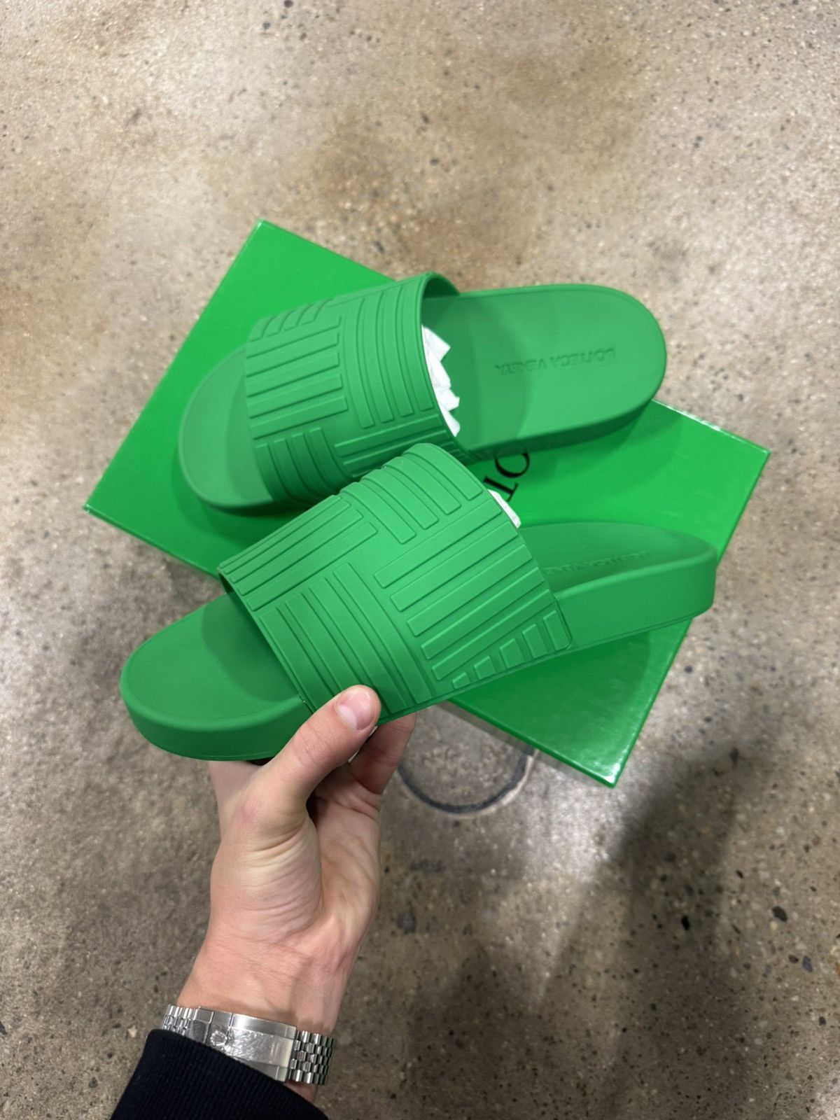 Bottega Veneta Bottega Veneta Embossed Rubber Slides NEW 550$ Size US 9 / EU 42 - 5 Thumbnail