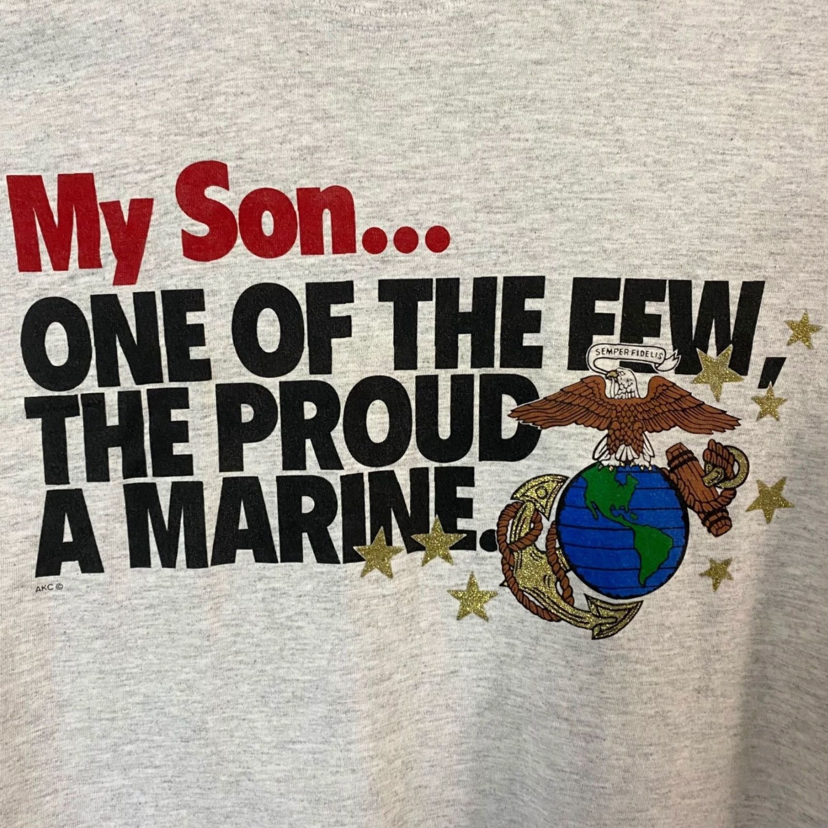 Vintage VINTAGE United States Marine Core The Few The Proud T-Shirt Gray Men's M Size US M / EU 48-50 / 2 - 7 Thumbnail