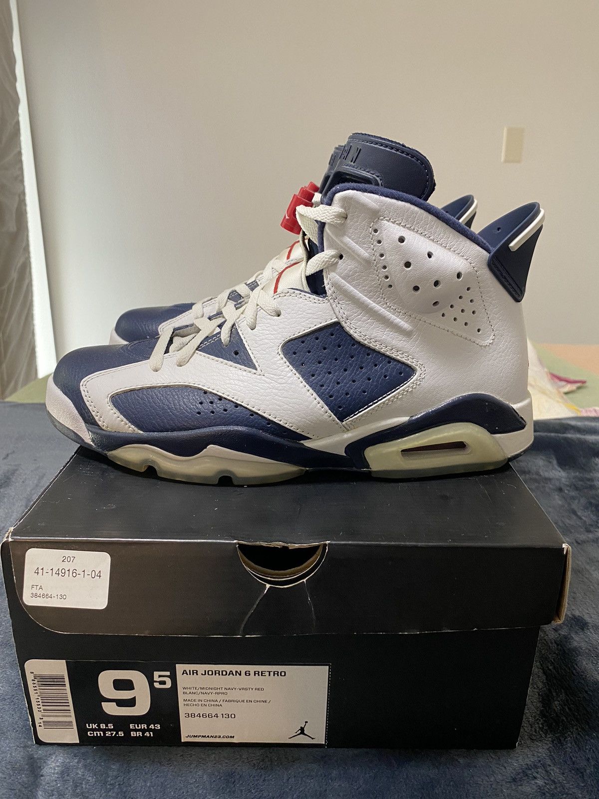 Designer × Jordan Brand Air Jordan 6 Olympic 2012 Size US 9.5 / EU 42-43 - 4 Thumbnail