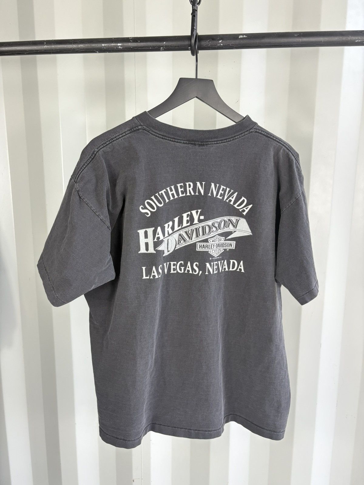 Harley Davidson Las Vegas Sun Faded Shirt Distressed Band Erd grunge Size US XL / EU 56 / 4 - 2 Thumbnail