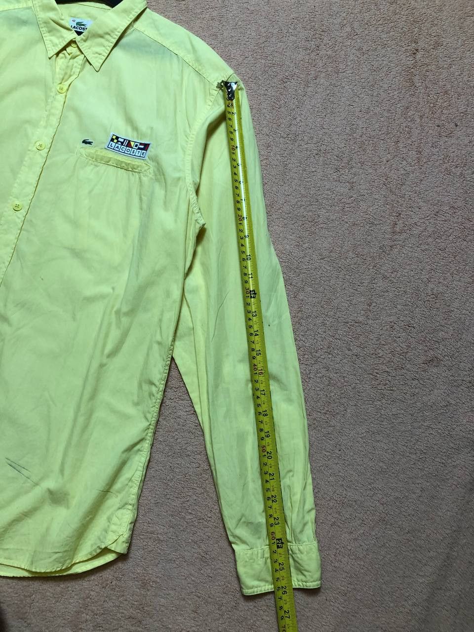 Lacoste Vintage yellow shirt logo Lacoste Y2K regular fit Size US M / EU 48-50 / 2 - 11 Thumbnail