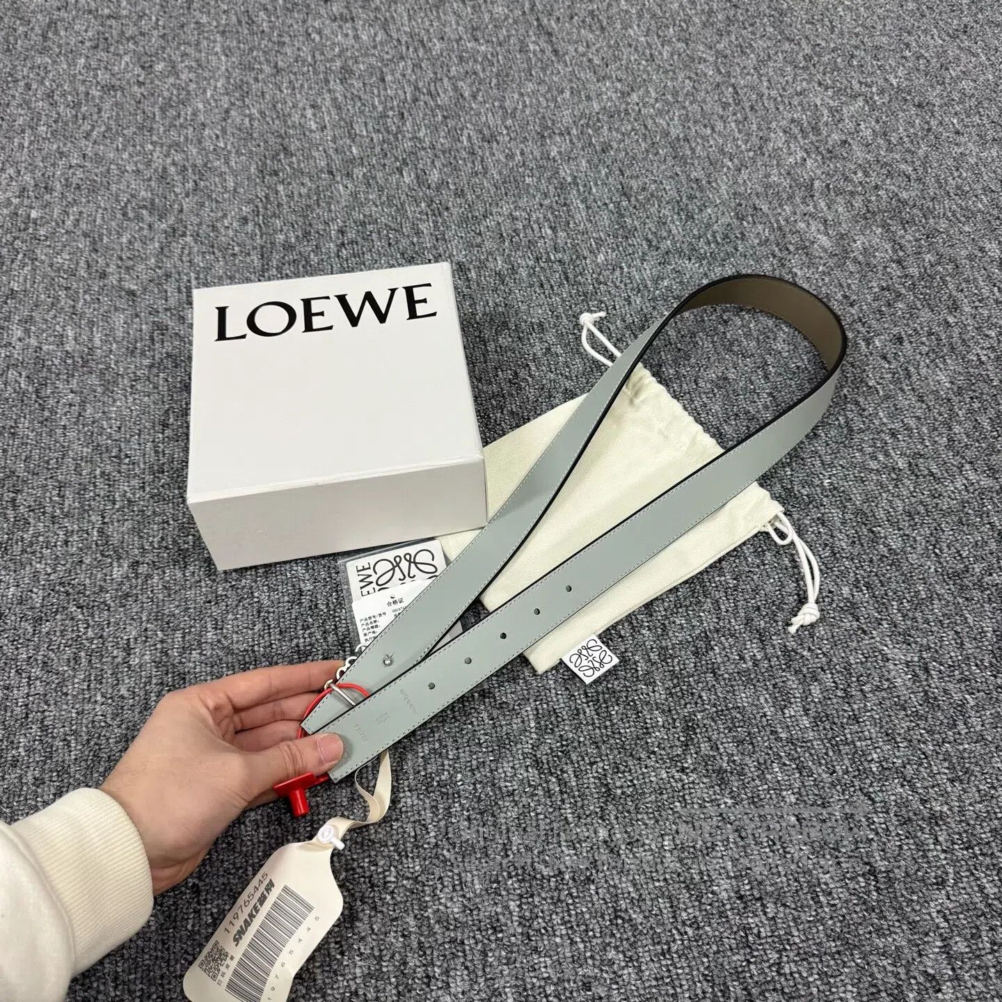 Loewe LOEWE Color combination, logo, metal buckle, belt| Size ONE SIZE - 4 Thumbnail