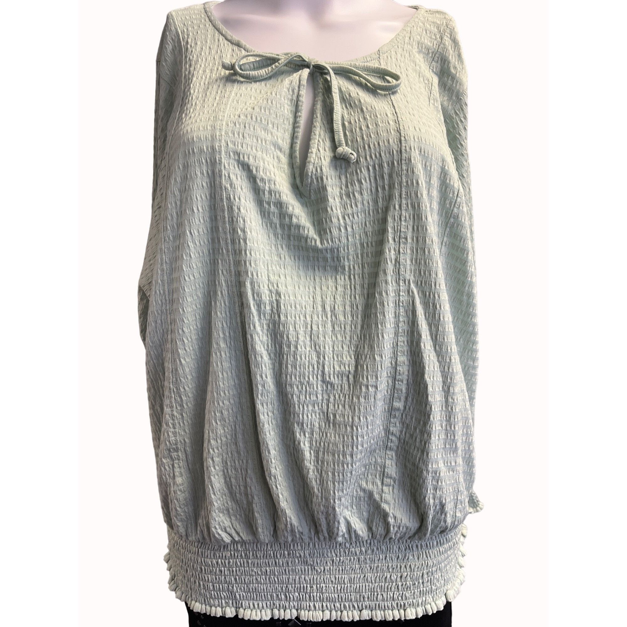 Anthropologie By Anthropologie Women's Mint Green Blouse Size L SKU 6308 Size L / US 10 / IT 46 - 1 Thumbnail