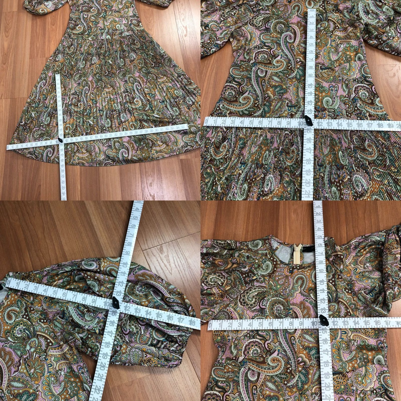 Vintage VINTAGE Current Air XS Paisley BOHO Festival Bishop Sleeve Ruffled 49 Inch Dress MINT Size XS / US 0-2 / IT 36-38 - 8 Thumbnail