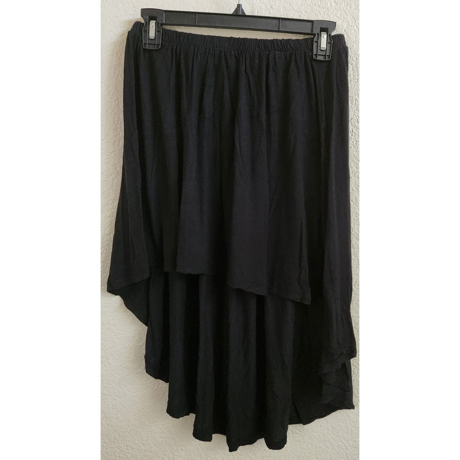 Other Iris Los Angeles Black Ruffled Hi Low Mini Skirt Medium Size 24" / US 00 / IT 34 - 1 Thumbnail