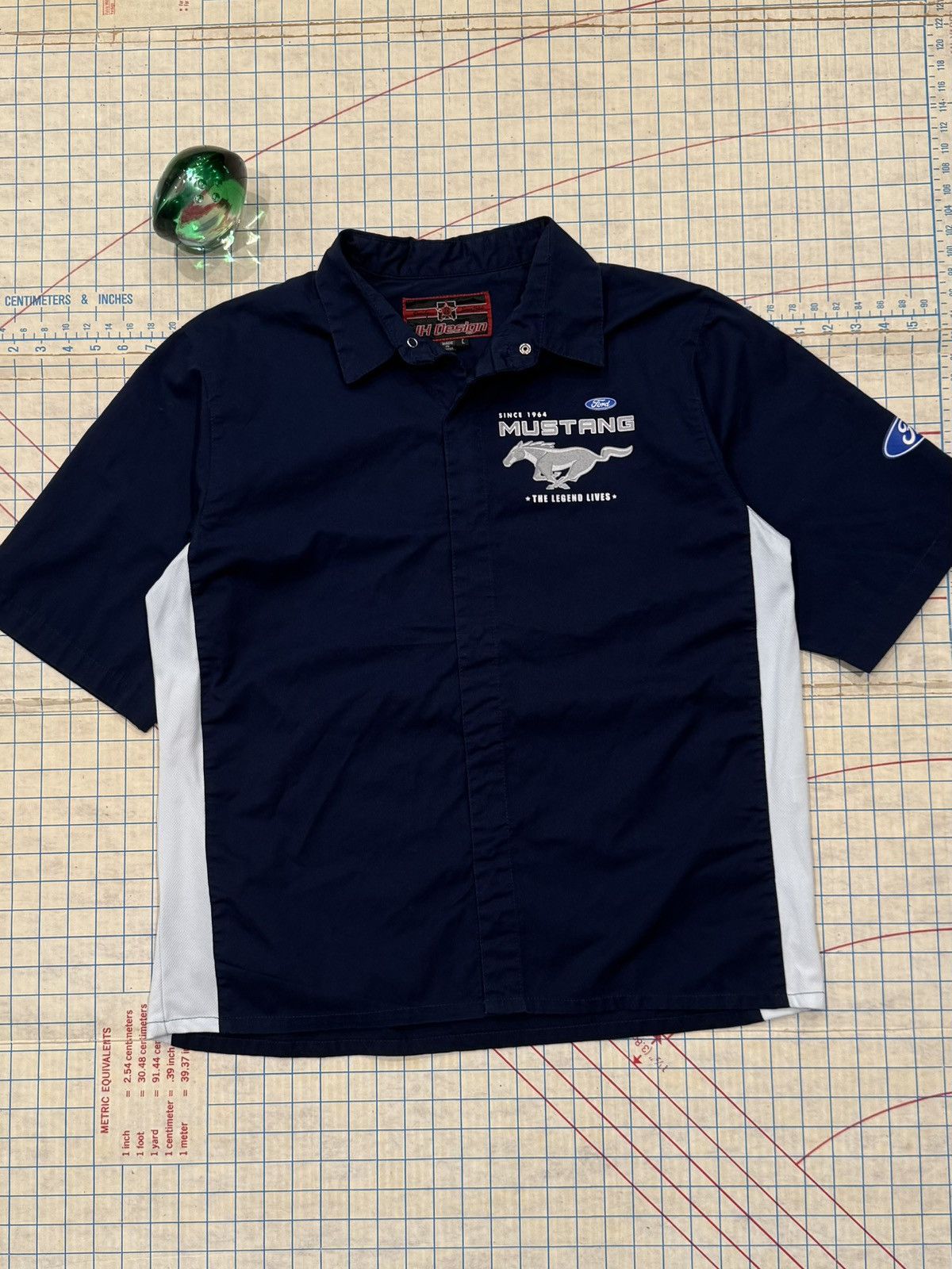 Jeff Hamilton Jeff Hamilton Ford Mustang Short Sleeve Button Up Mens Large Size US L / EU 52-54 / 3 - 1 Thumbnail