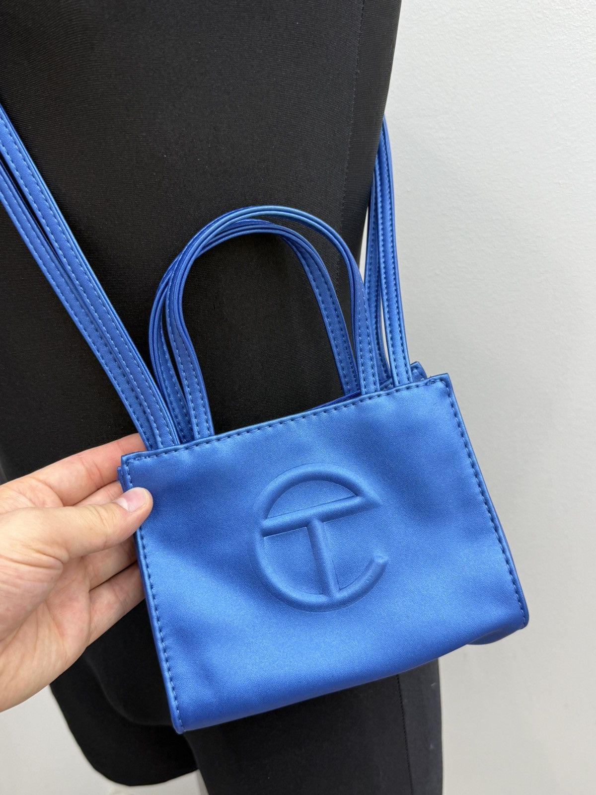 Telfar Telfar Small Blue Shopping Bag Size ONE SIZE - 2 Thumbnail