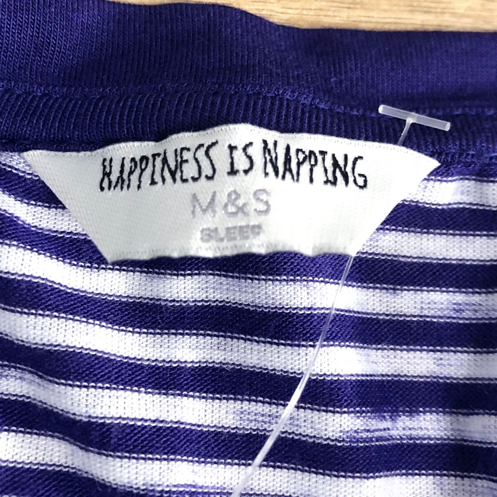 Marks & Spencer M&S Sleep Striped Navy & White 3/4 Sleeve Top UK 16 Womens BNWT Size XXL / US 16-18 / IT 52-54 - 4 Thumbnail