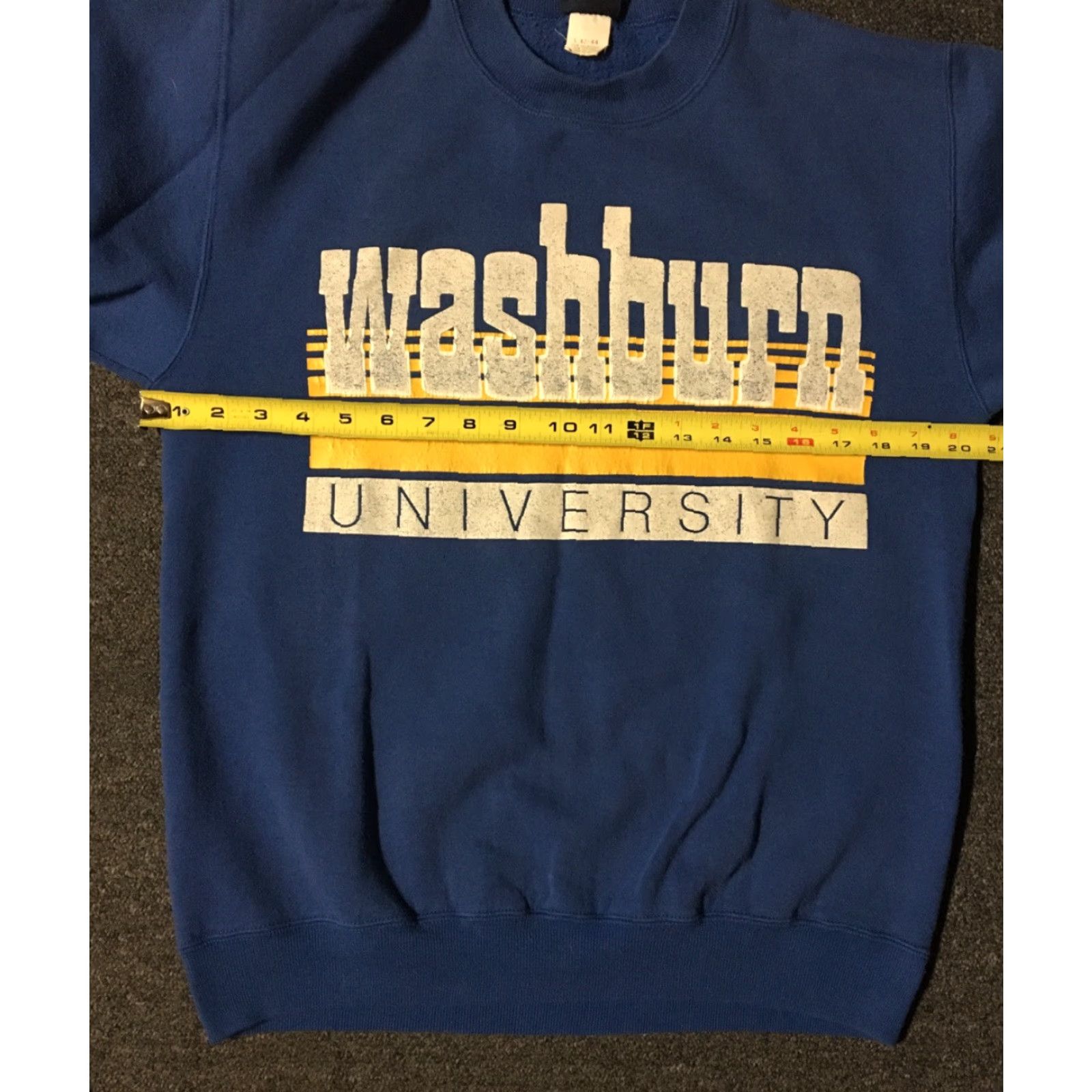 Vintage VINTAGE Washburn University Faded Sweatshirt M USA College Track Hoodie Mens Blue 90s 80s College USA University Pullover Cotton Spellout Gift Size US M / EU 48-50 / 2 - 6 Thumbnail