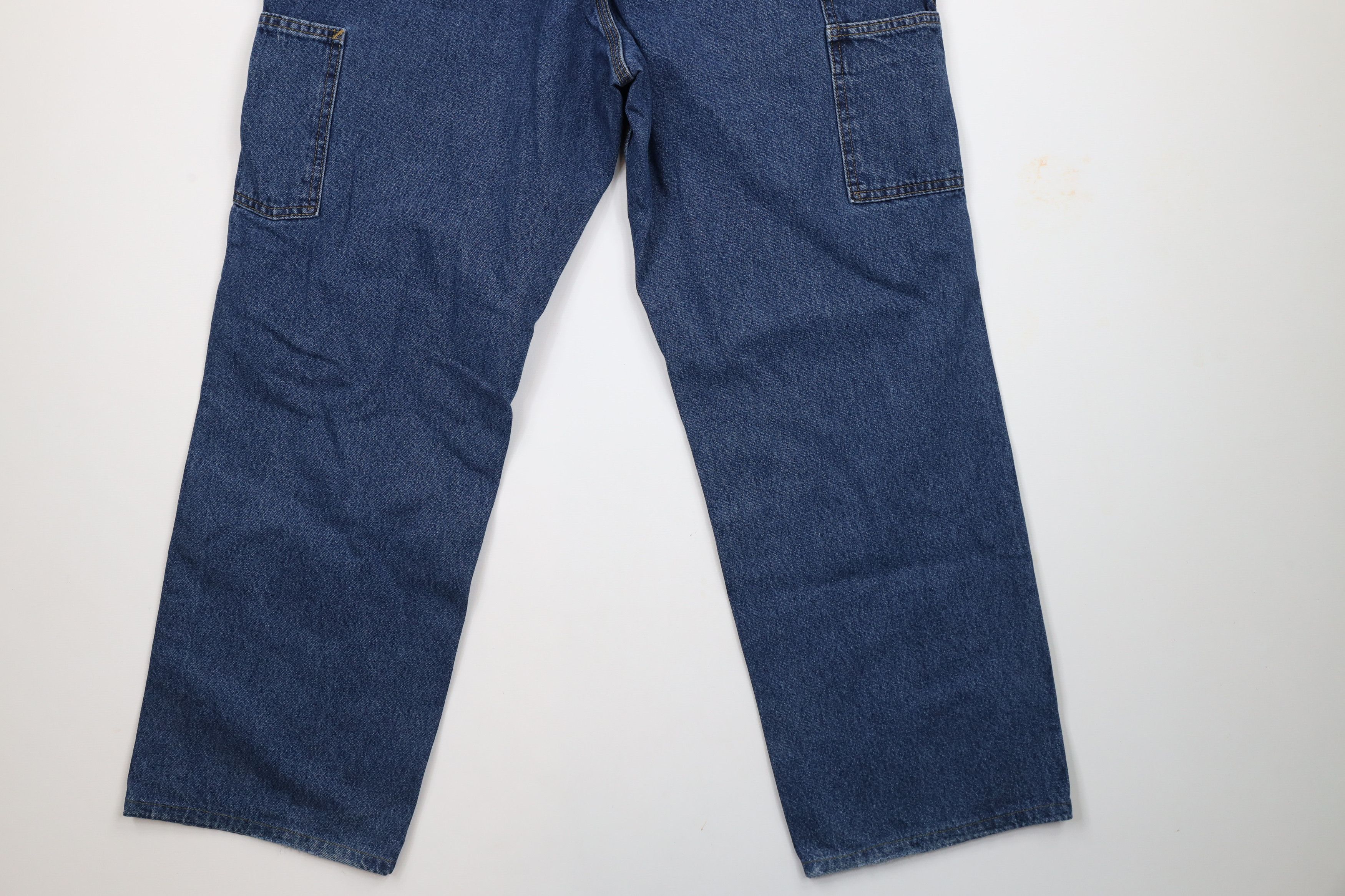 Carhartt × Vintage Vintage Carhartt Out Wide Leg Carpenter Denim Jeans Blue Size US 33 - 10 Thumbnail