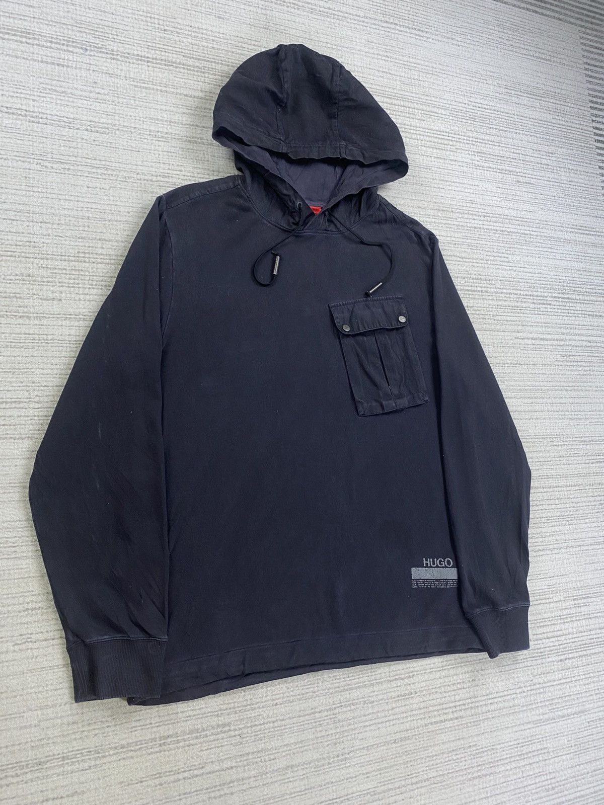 Hugo × Hugo Boss × Vintage Vintage Hugo Boss Single Pocket Hoodie Size US M / EU 48-50 / 2 - 3 Thumbnail