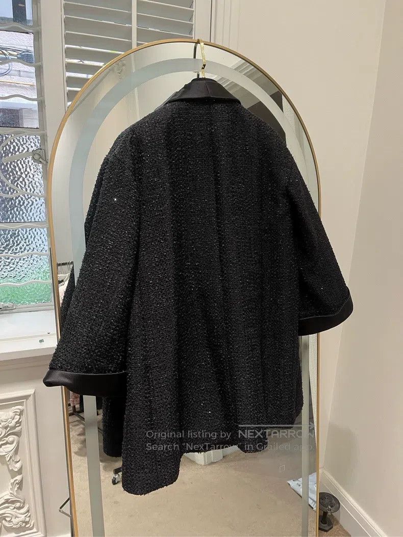 Chanel Chanel 22S black sequin wide version large jacket Size XS / US 0-2 / IT 36-38 - 2 Thumbnail