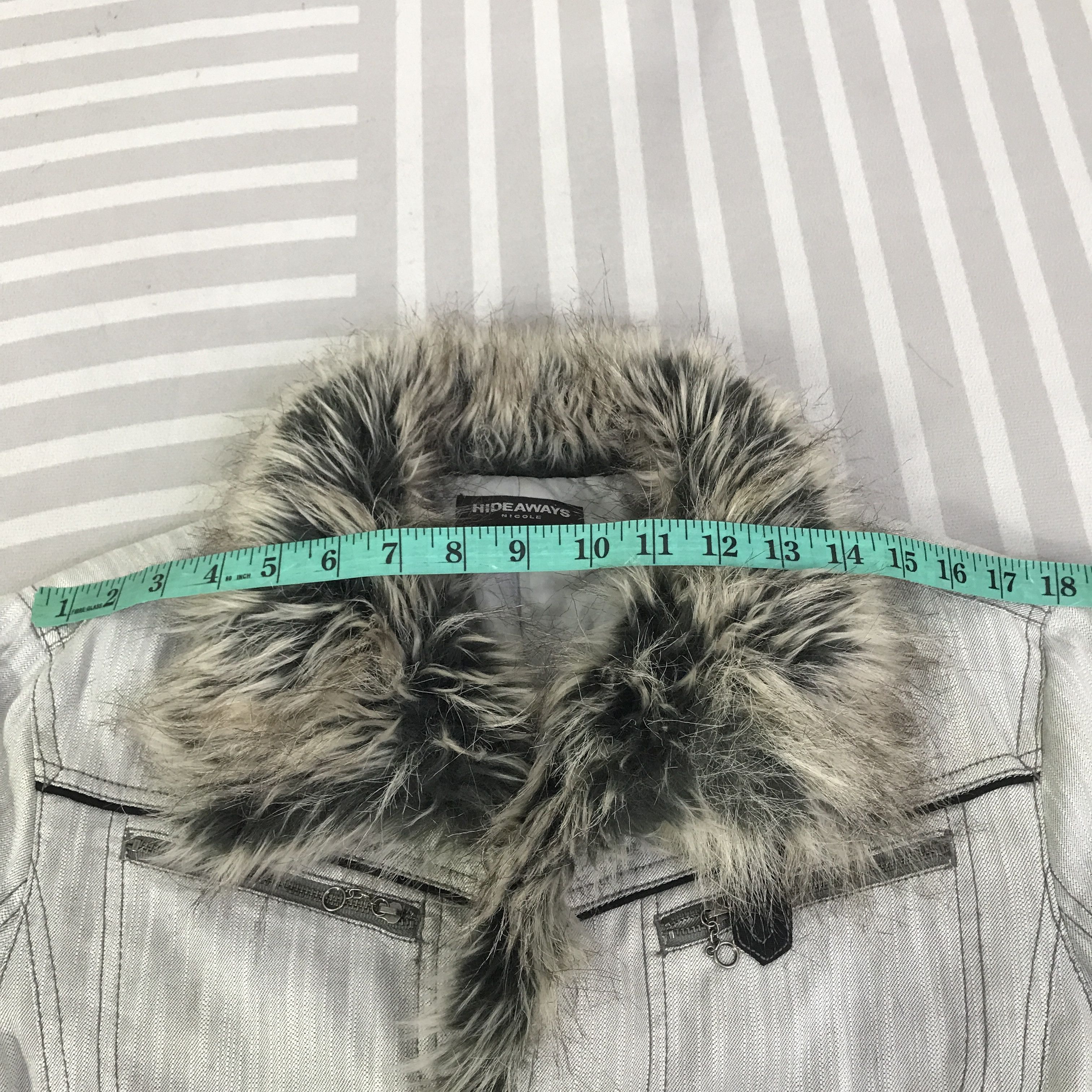 HIDEAWAYS Vintage Hideways Nicole Denim Fur Jacket K115B6 Size US M / EU 48-50 / 2 - 6 Thumbnail