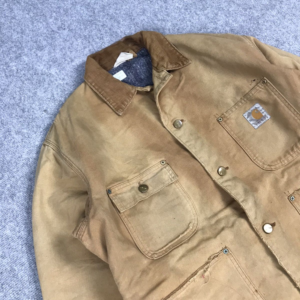 Carhartt × Vintage Carhartt Blanket Jacket Distressed Brown Jacket Size US M / EU 48-50 / 2 - 6 Thumbnail
