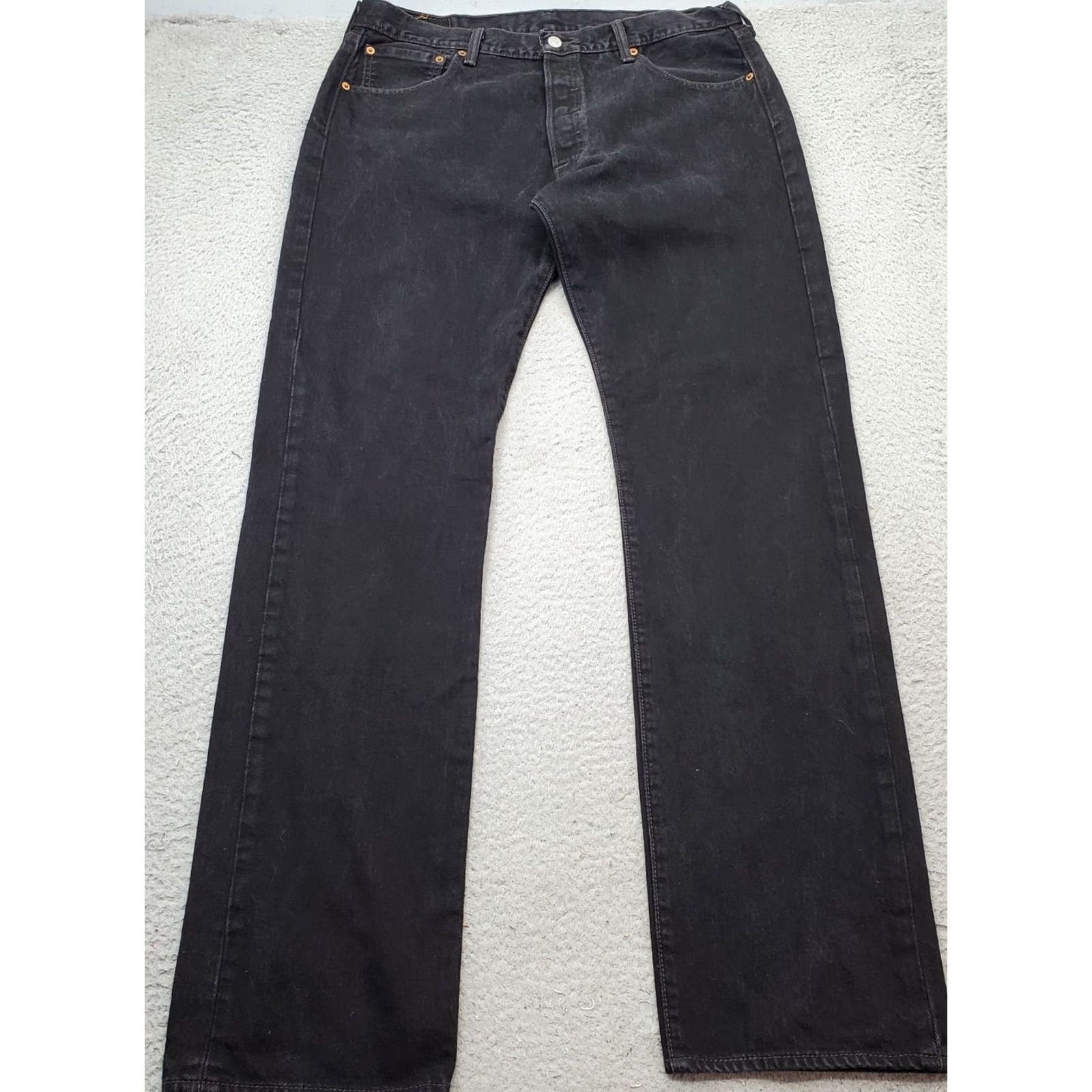 Levi's VINTAGE Levi's 501 Jeans Men Black Denim Rad Tab Button Fly 36/36 Straight Leg Regular Navy? Size US 36 / EU 52 - 2 Thumbnail