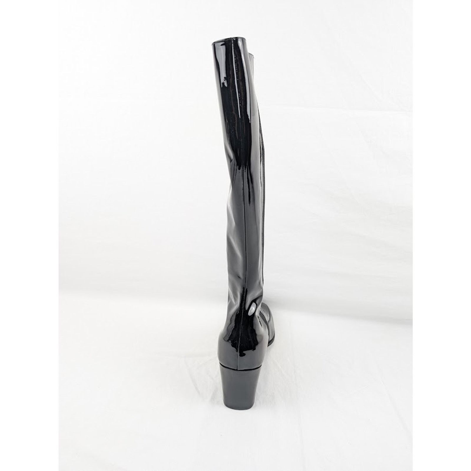 Saint Laurent Paris o1rshd1 Vernice Softy Otto 70 Zipped High Boots in Nero Size US 9.5 / EU 42-43 - 9 Thumbnail