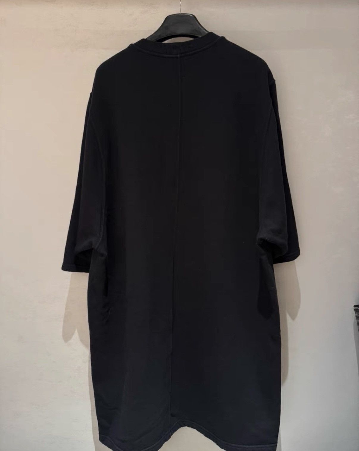 Rick Owens Rick Owens RO Black Knit Loop-Back Pullover Short Sleeve Size US M / EU 48-50 / 2 - 2 Thumbnail