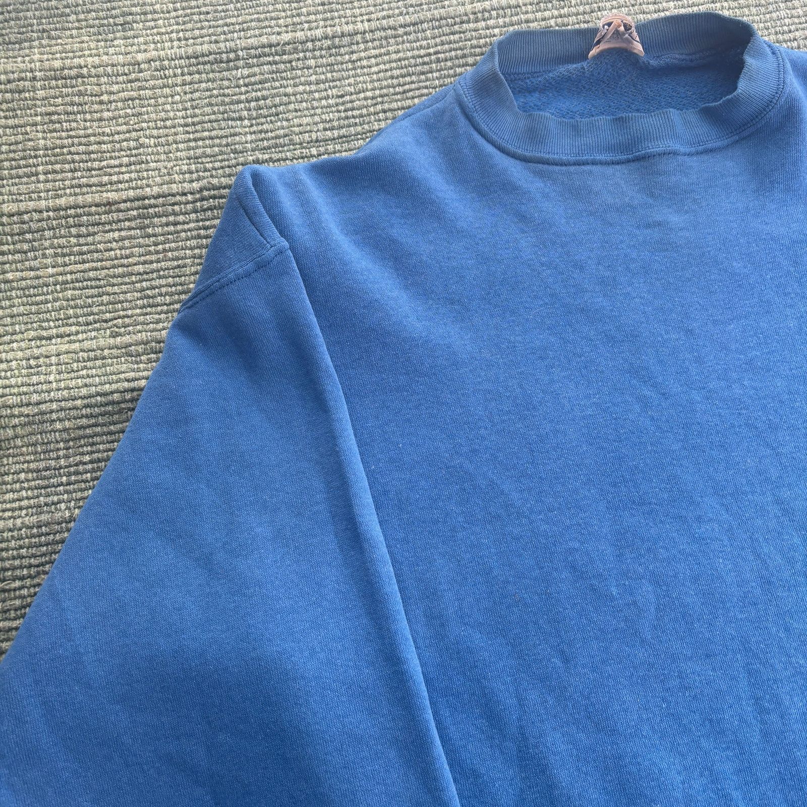 Tultex Vintage 80s-90s Tultex blank blue cotton sweatshirt size XL Size US XL / EU 56 / 4 - 3 Thumbnail