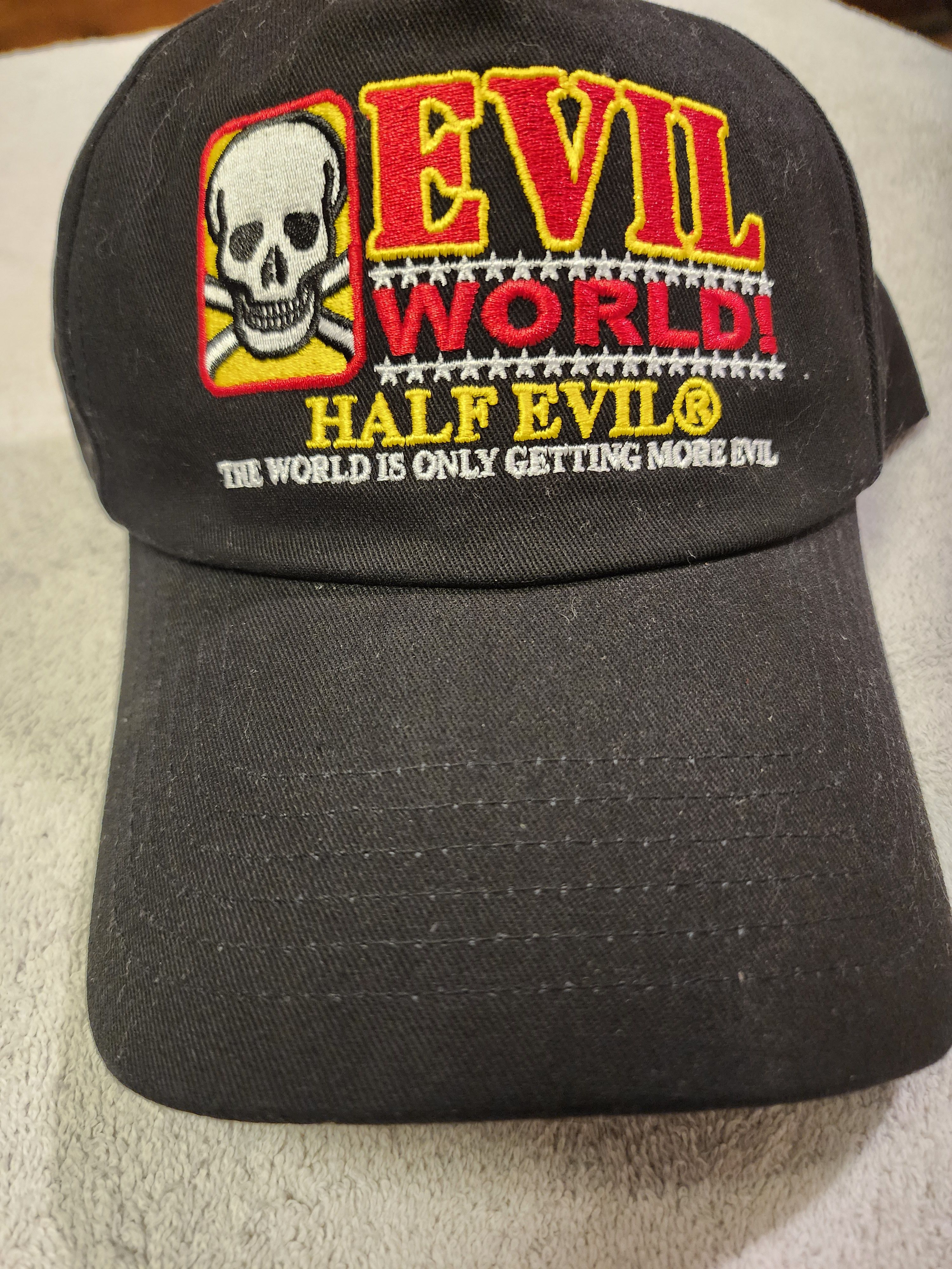 Half Evil Half Evil Evil World SnapBack Hat Size ONE SIZE - 4 Thumbnail