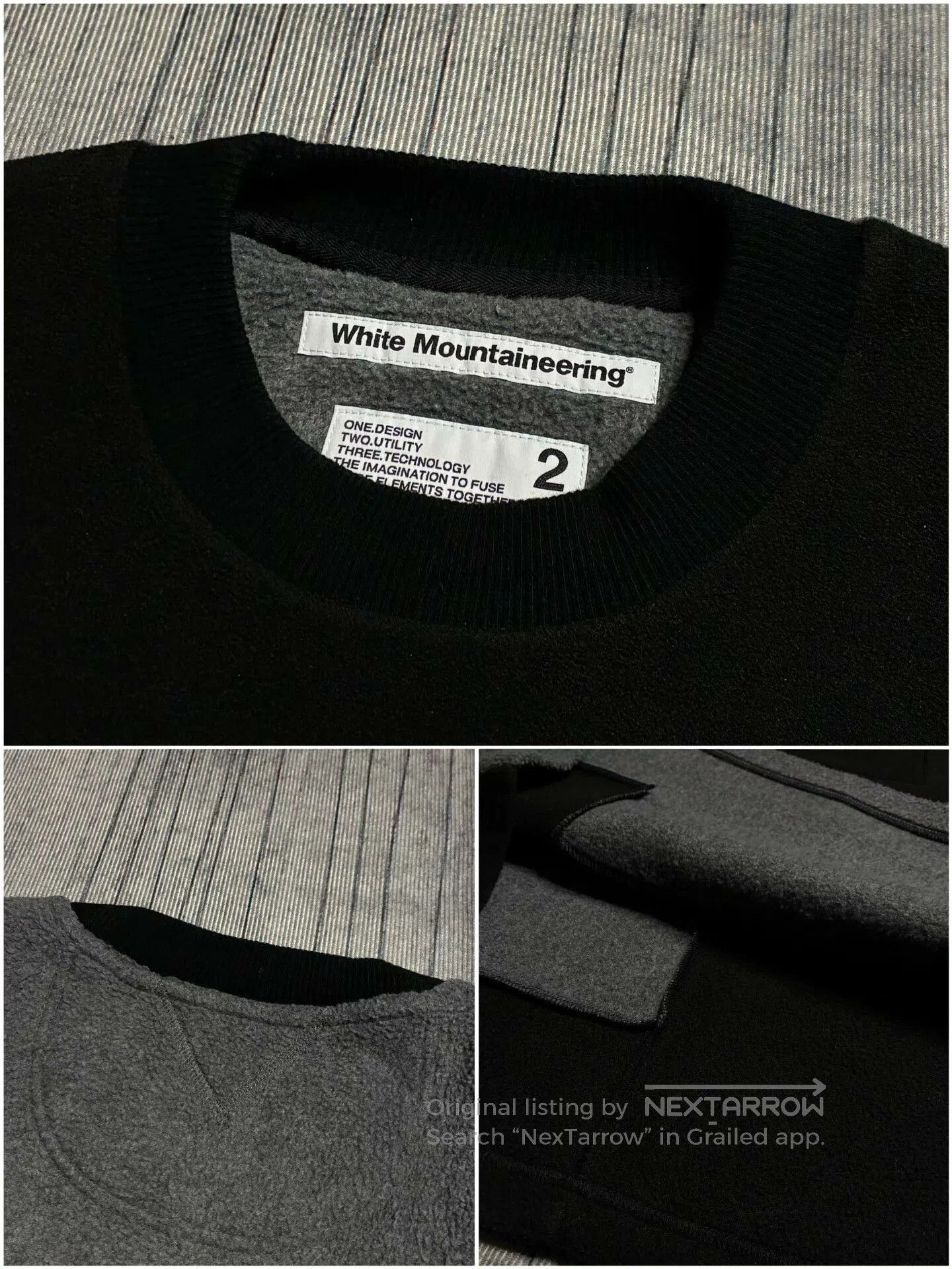 White Mountaineering White Mountaineering 21AW Fleece Sweatshirt. Size US M / EU 48-50 / 2 - 4 Thumbnail