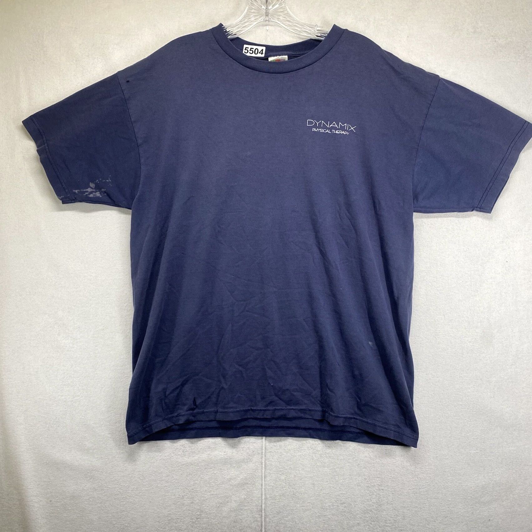 Fruit Of The Loom VINTAGE Fruit of the Loom T-Shirt Men Large Blue 90s PT Bodies Of Motion DYNAMIX Graphic Print USA Health Slim Fit Crew Neck Short Sleeve Size US L / EU 52-54 / 3 - 3 Thumbnail