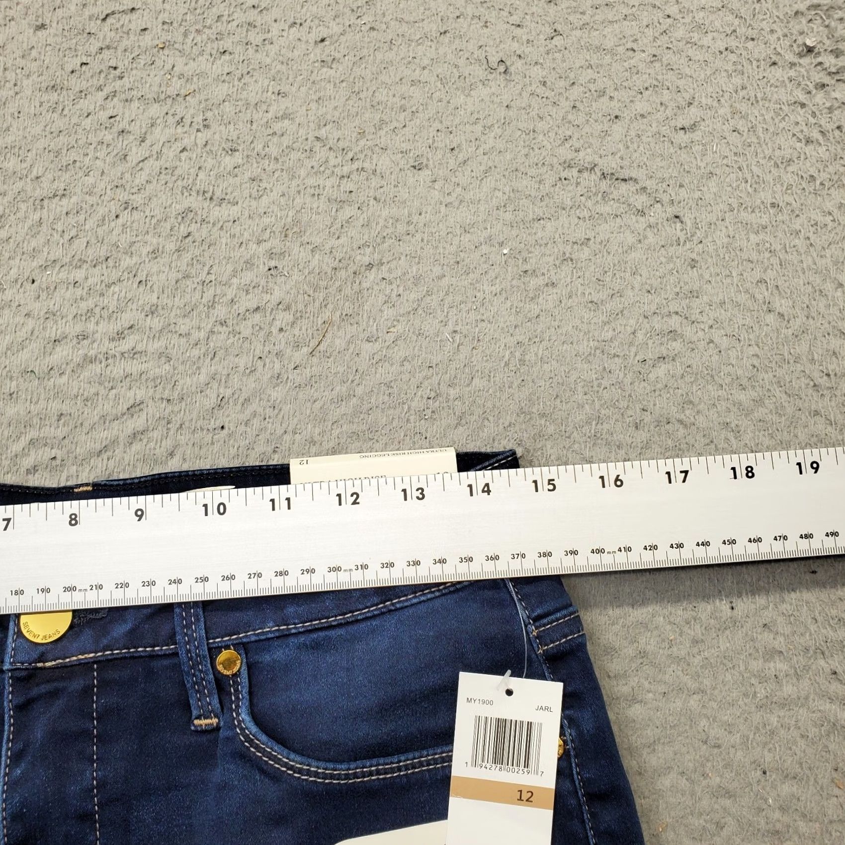 Vintage Seven7 Legging Jeans Women 12 Blue Denim Cotton Ultra High Rise Slim Fit Jegging Womens Size 12 Blue 29" Inseam 40.25" Outseam NWT Jeans Size 34" / US 12 / IT 48 - 5 Thumbnail
