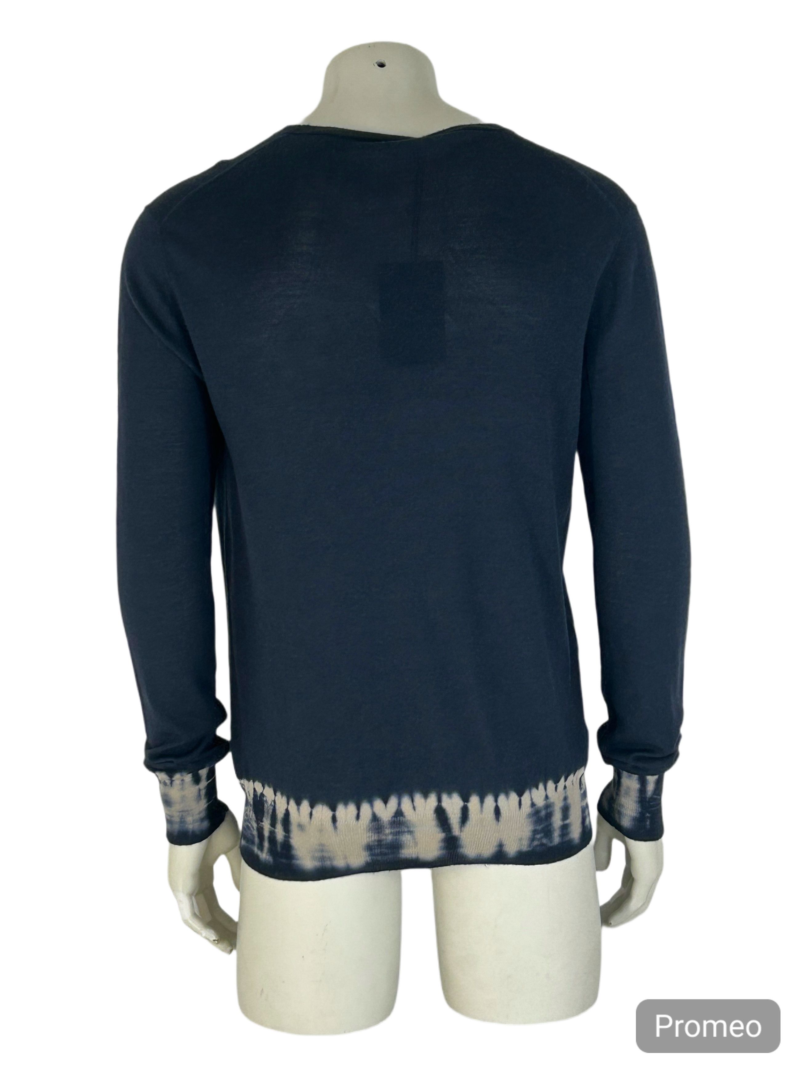 Prada Prada Fine Gauge Silk Mix Bleach Detail Crew Neck Knitwear Size US XL / EU 56 / 4 - 3 Thumbnail