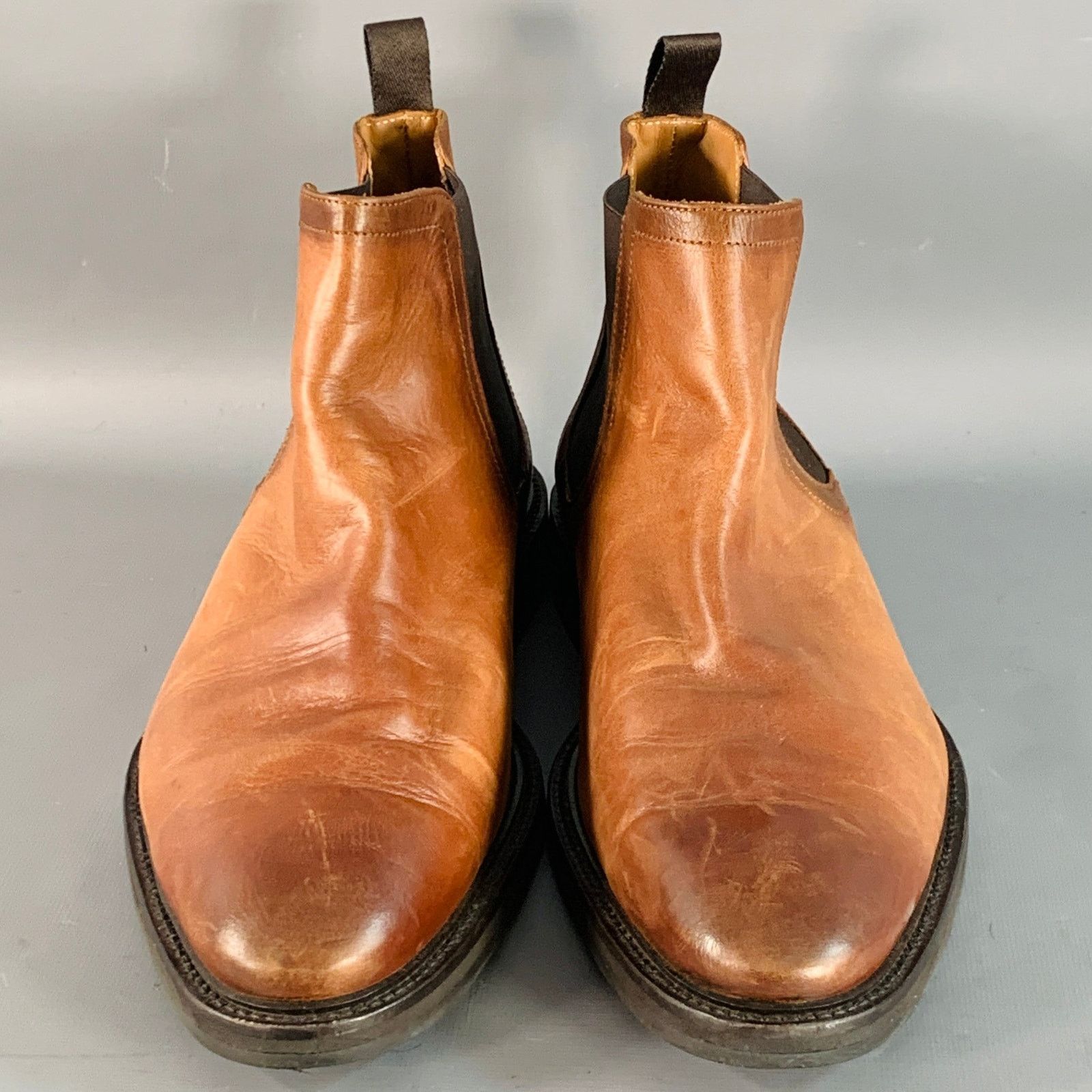Antonio Maurizi ANTONIO MAURIZI Size 13 Brown Leather Ankle Chelsea Boots Size US 13 / EU 46 - 4 Thumbnail