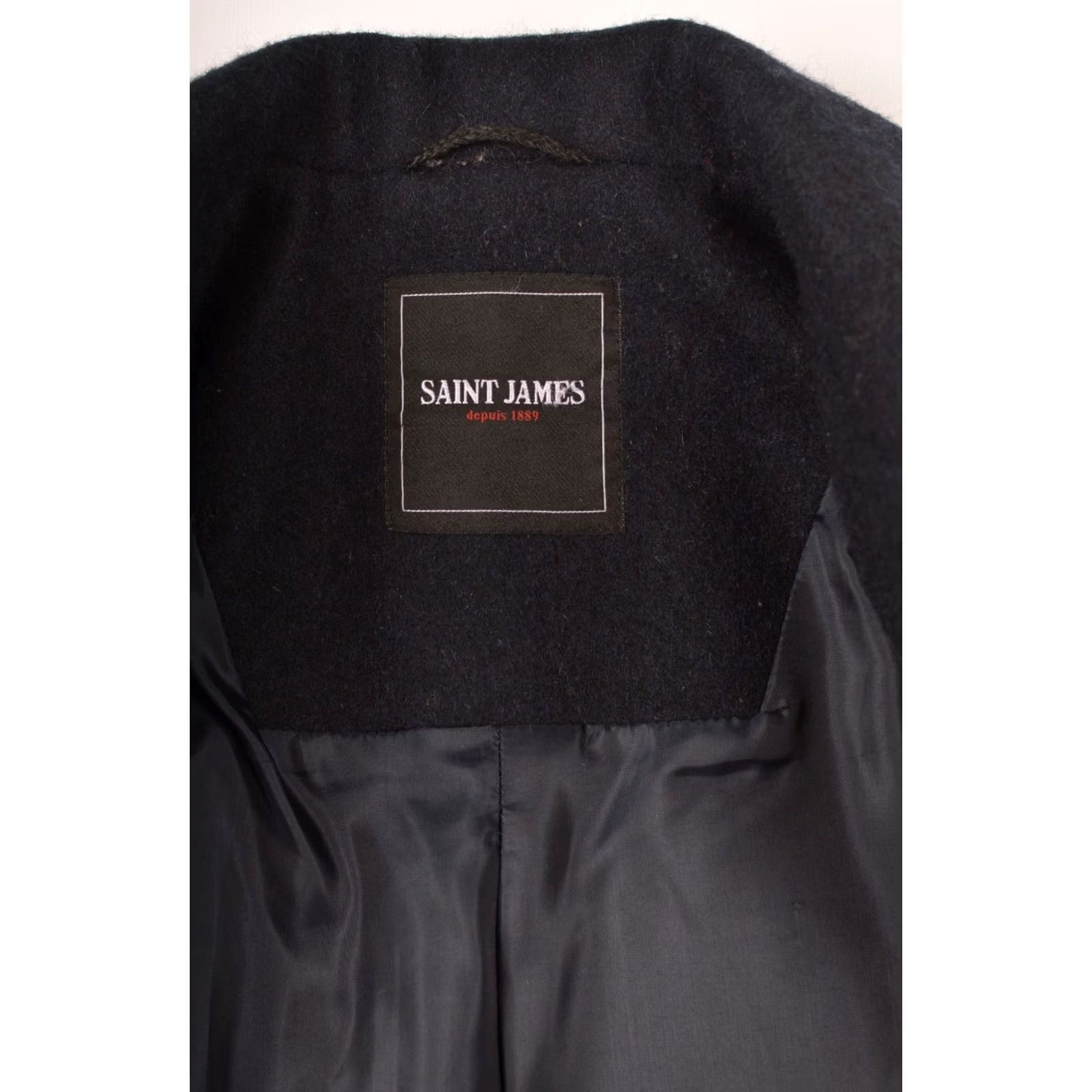 Saint James Saint James Double Breasted Dark Navy Wool Coat Anchor Buttons Coat Women XXS GB 8 100% Wool Navy Anchor Buttons 100% Wool Women Coat Size M / US 6-8 / IT 42-44 - 4 Thumbnail