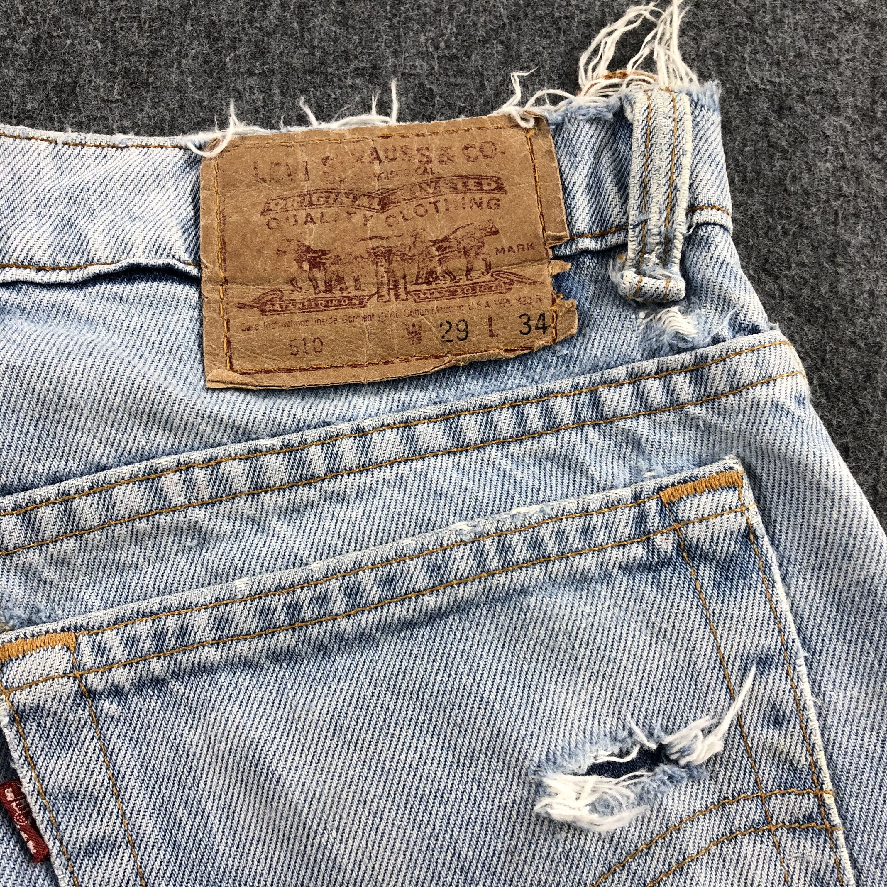 Levi's Vintage 90s Light Wash Levis 510 Jeans-J1898 Size US 28 / EU 44 - 5 Thumbnail