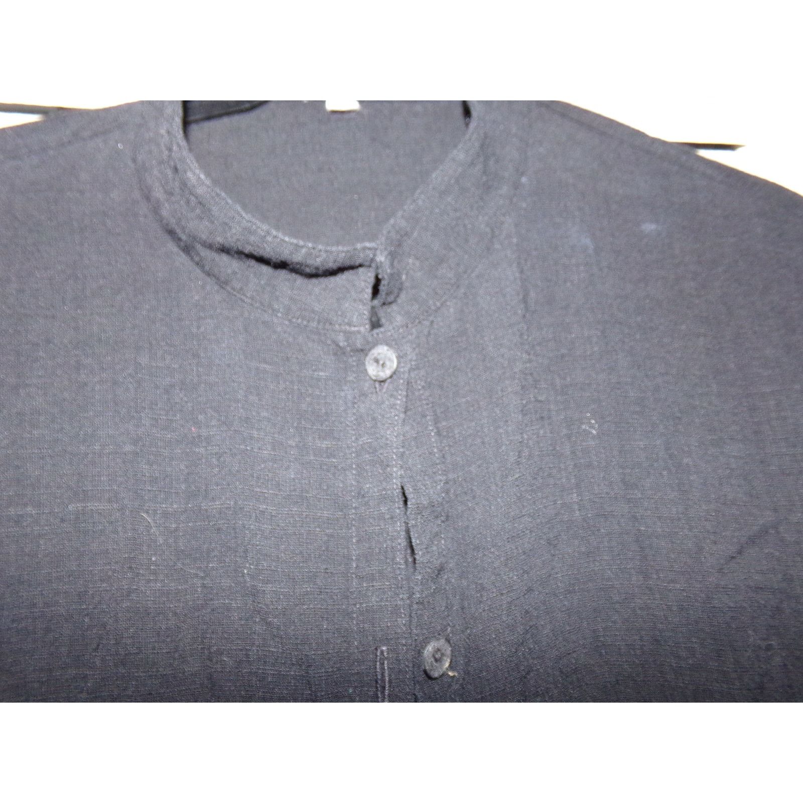 Eileen Fisher Eileen Fisher linen blend black tunic L Open sleeves slits Size L / US 10 / IT 46 - 2 Thumbnail