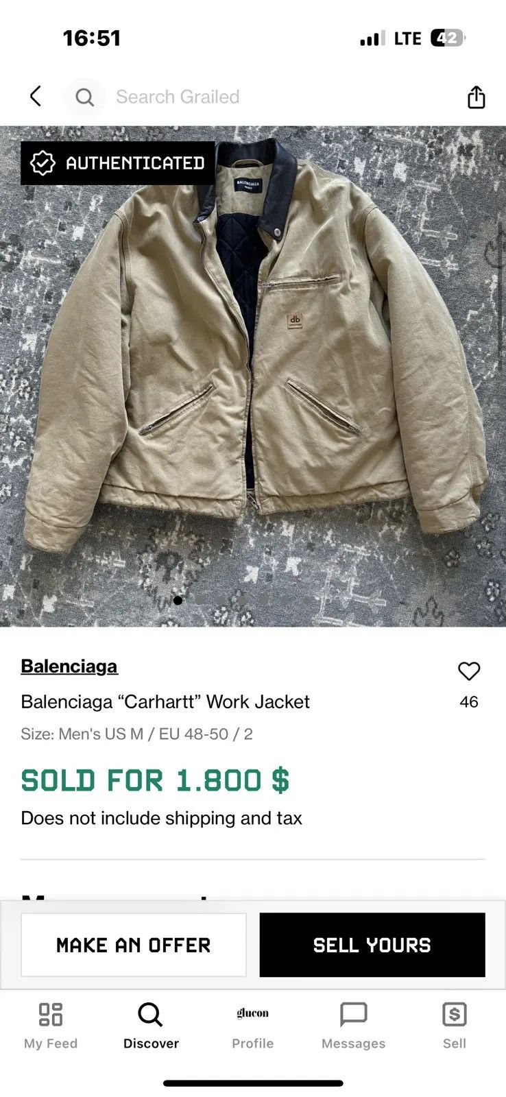 Balenciaga Balenciaga “Carhartt” Work Jacket - dmc99 Size US S / EU 44-46 / 1 - 16 Thumbnail