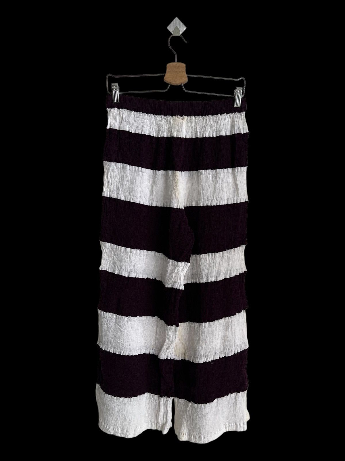 Issey Miyake Miyake TC Pleated Prisoner Striped Wide Leg Stretch Pants Size US 30 / EU 46 - 3 Thumbnail