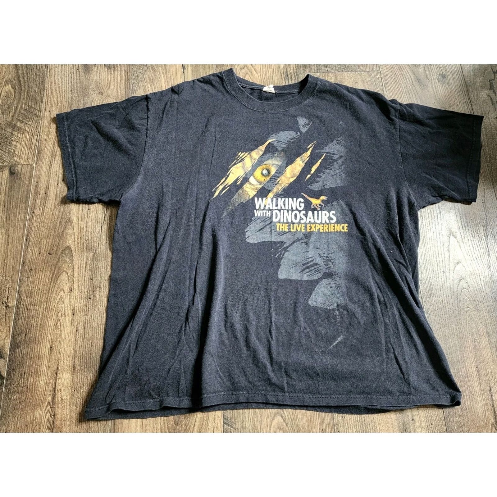Anvil VINTAGE Anvil T-Shirt DINOSAURS Mens XL Black Cotton Crew Neck Short Sleeve Official Souvenir 90s DINOSAURS Theme Logo All Seasons Preshrunk Regular Size US XL / EU 56 / 4 - 6 Thumbnail