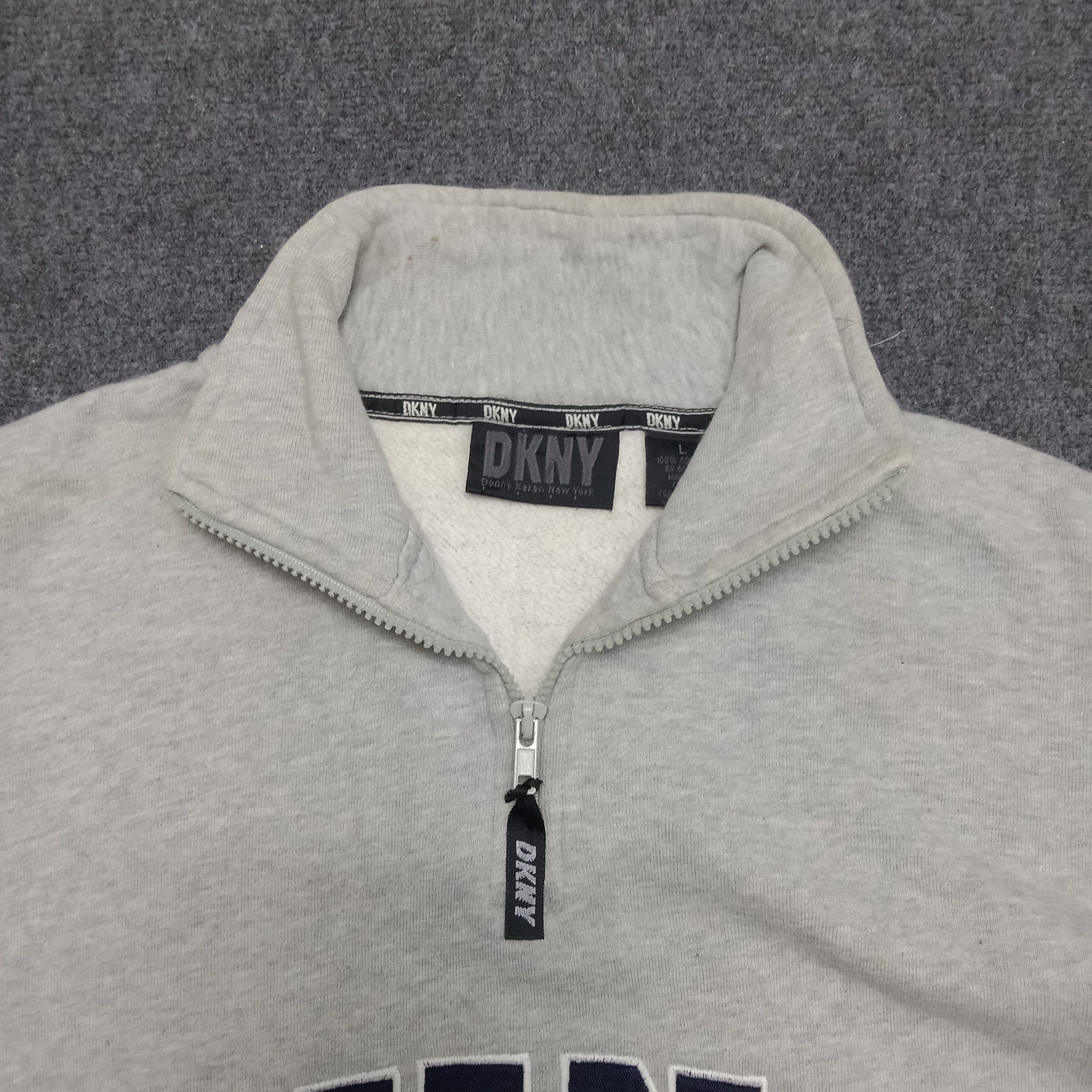 DKNY × Vintage DKNY Patchwork American Style Half Zipper Sweatshirt Size US XL / EU 56 / 4 - 3 Thumbnail