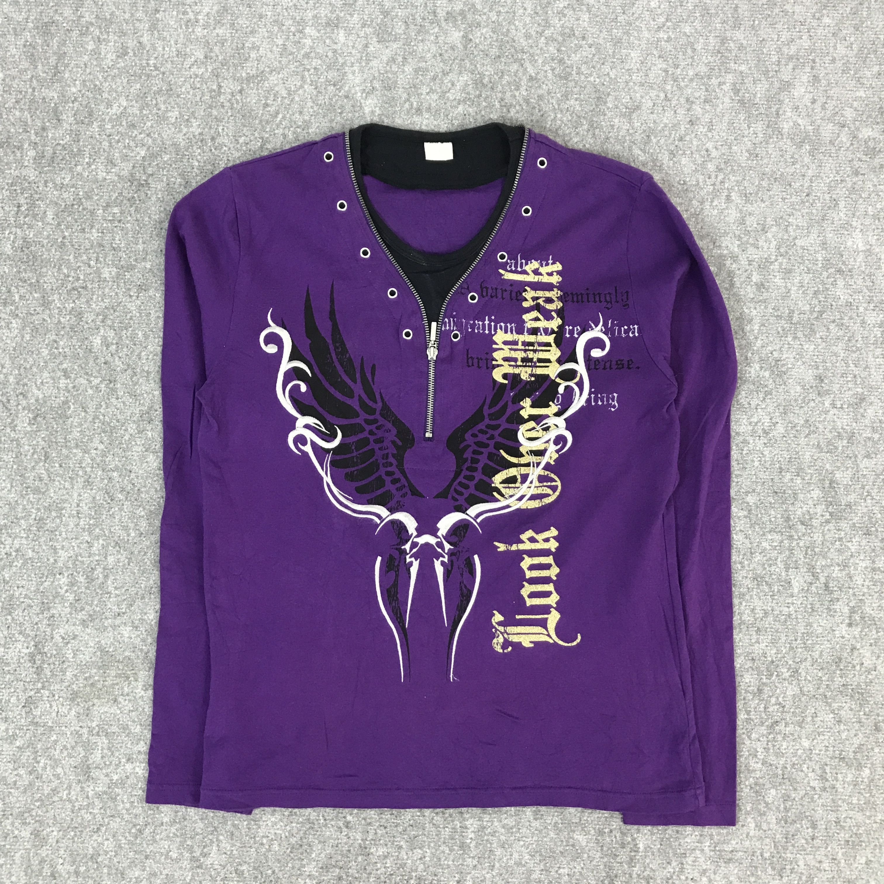 If Six Was Nine LOOK OBER HEAR ZIPPER COLLAR DESIGN JAPAN TSHIRTS Size US L / EU 52-54 / 3 - 1 Thumbnail