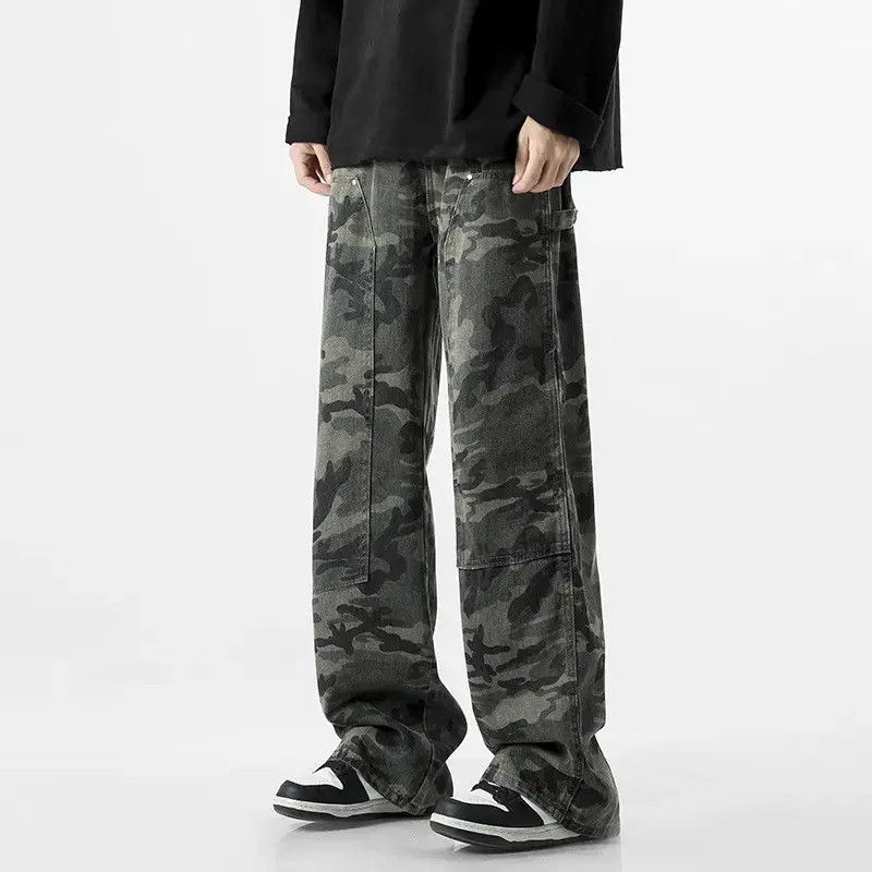 Japanese Brand Retro loose straight camouflage jeans Size US 32 / EU 48 - 6 Thumbnail